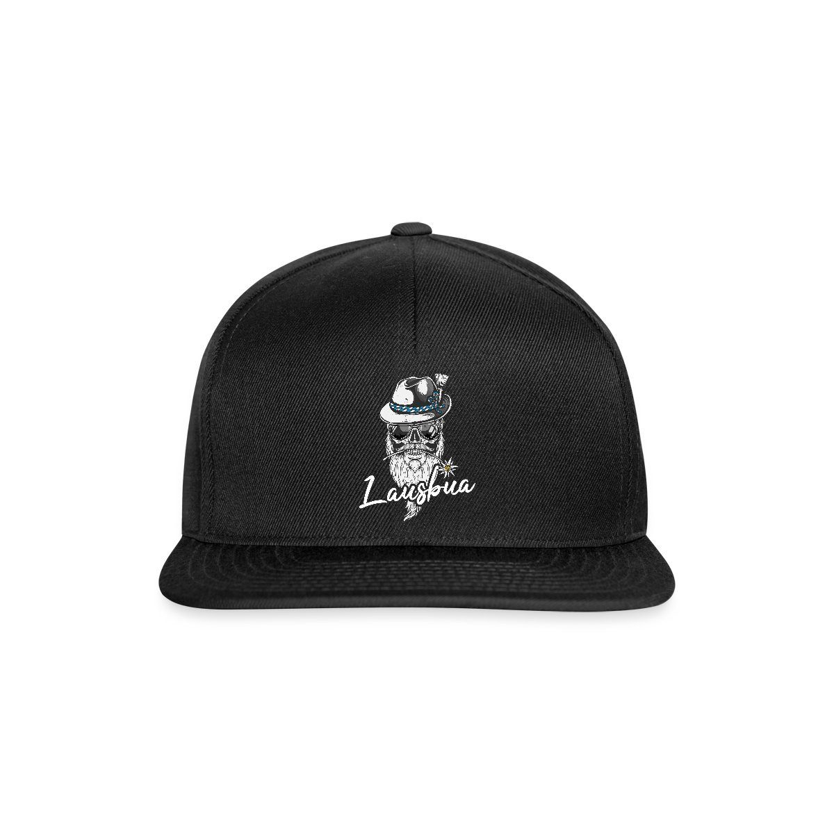 Spreadshirt Snapback Cap Lausbua Totenkopf Mit Trachtenhut Oktoberfest Snapback Cap (1-St)