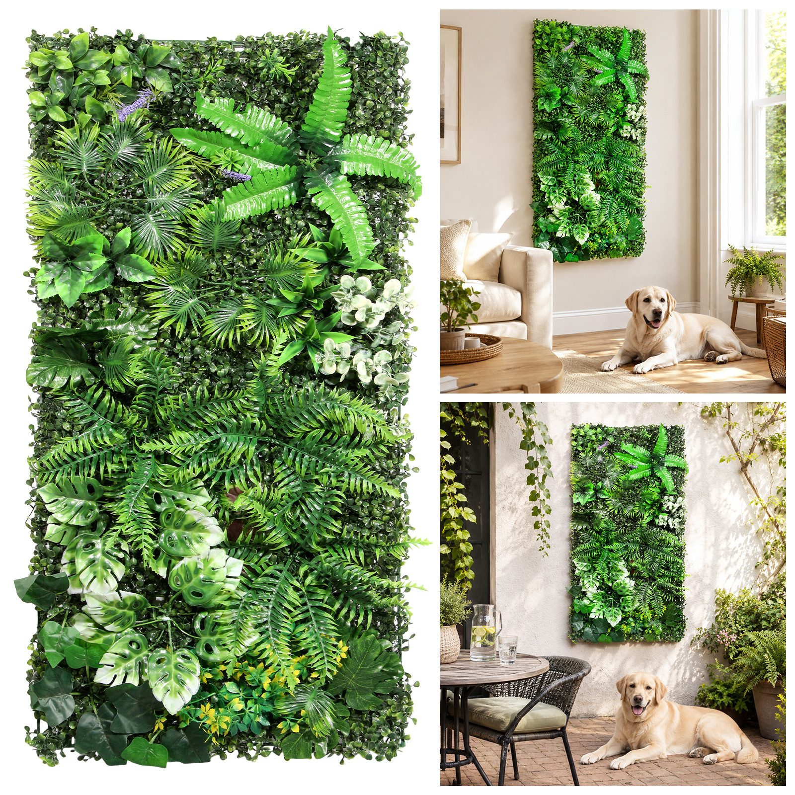 Kunstpflanze Künstliche Pflanzenwand, 50 x 100 cm Outdoor Künstliche Hecke, BlingBin, Simulierte Wandpflanze, Blumen Wanddekoration für Wandbegrünung