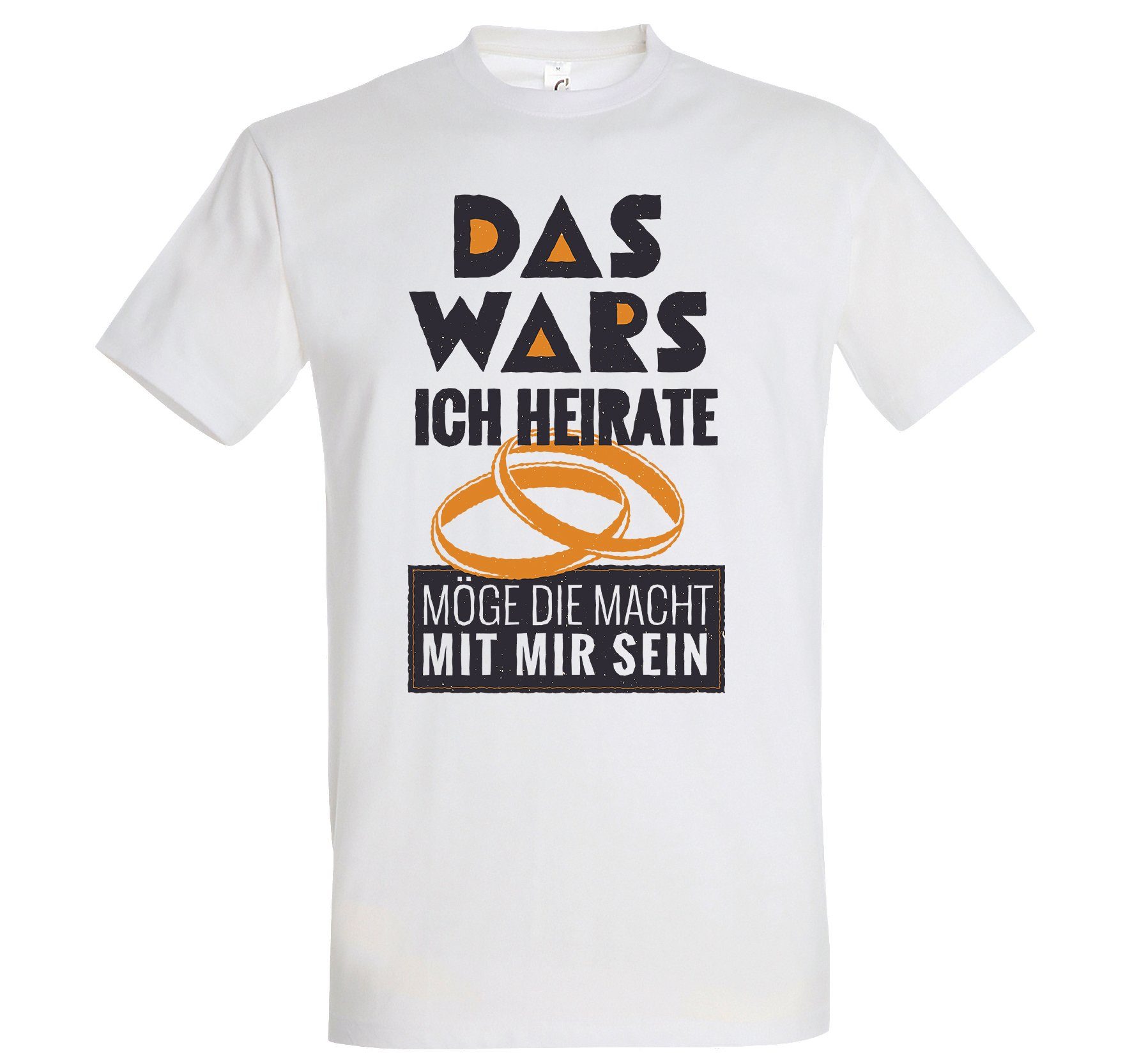 Youth Designz T-Shirt Das Wars Ich Heirate Herren Shirt mit lustigem Frontprint Weiß | T-Shirts