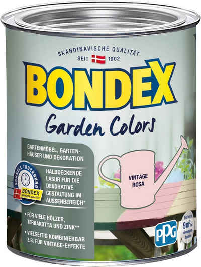 Bondex Wetterschutzfarbe GARDEN COLORS, Behagliches Grün, 0,75 Liter Inhalt