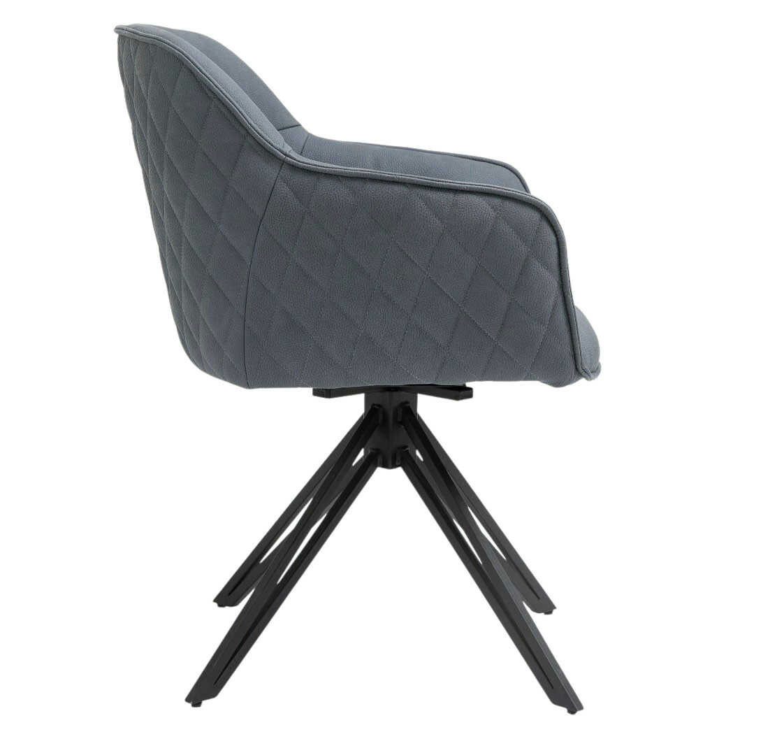 SAM® Esszimmerstuhl Rocco, mit Armlehnen, Stoffbezug, Metallgestell, Drehbarkeit 180 Grad