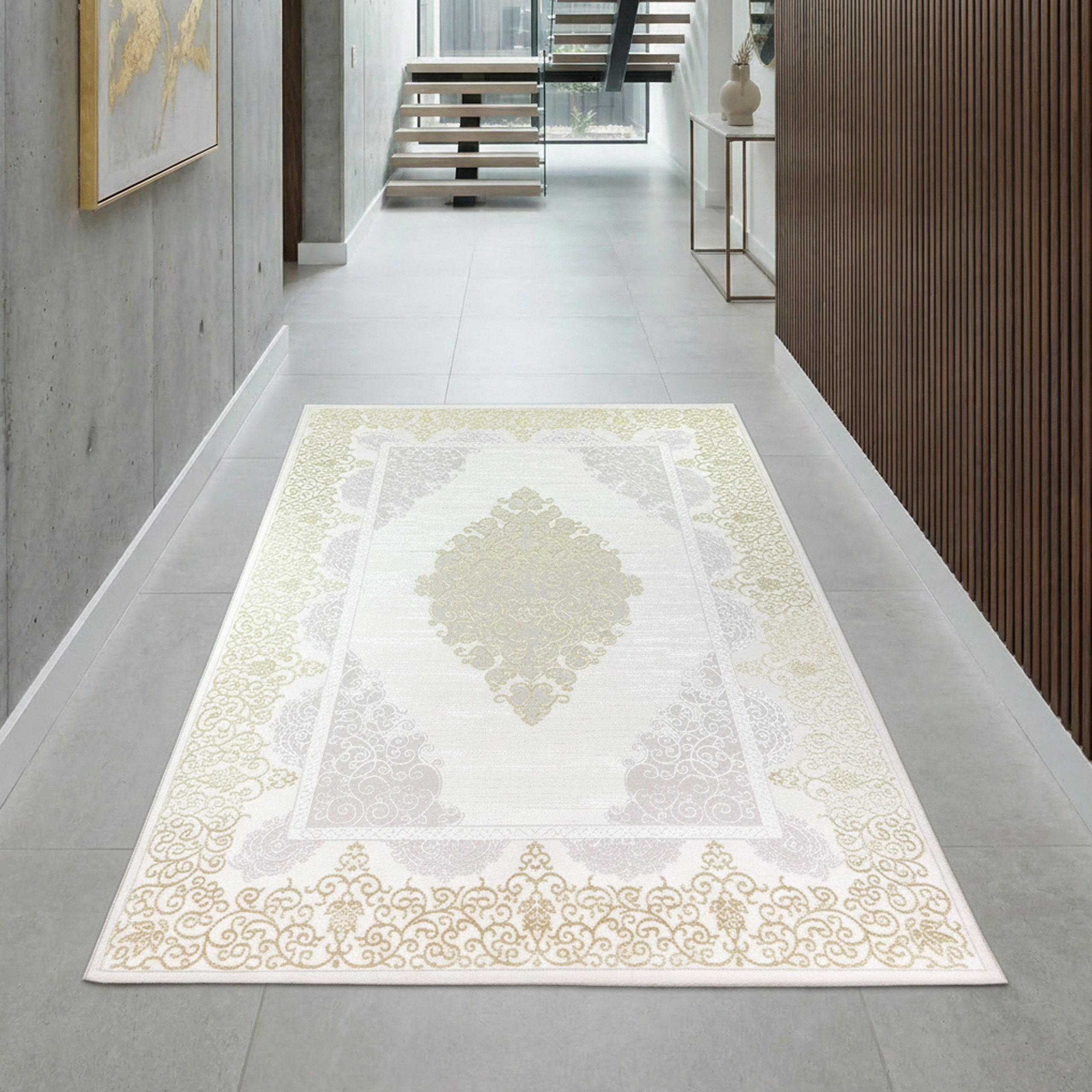 TeppichHome24 Teppich Teppich Designer Teppich in verschiedenen Farben, rund, Höhe: 8 mm, pflegeleicht, robust, langlebig