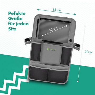 Fioly Rücksitzorganizer Tasche für KFZ Kopfstütze Kind Baby Stauraum für Autositz, Tablet Fach, Befestigungsschlaufen