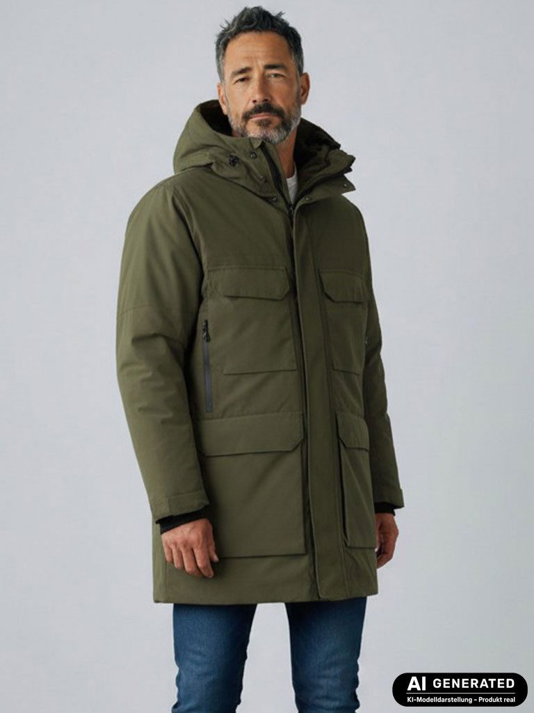 Blue Wave Funktionsjacke Marten Herren Funktionsparka Marten mit Steppfutter - Wasserdichte Jacke