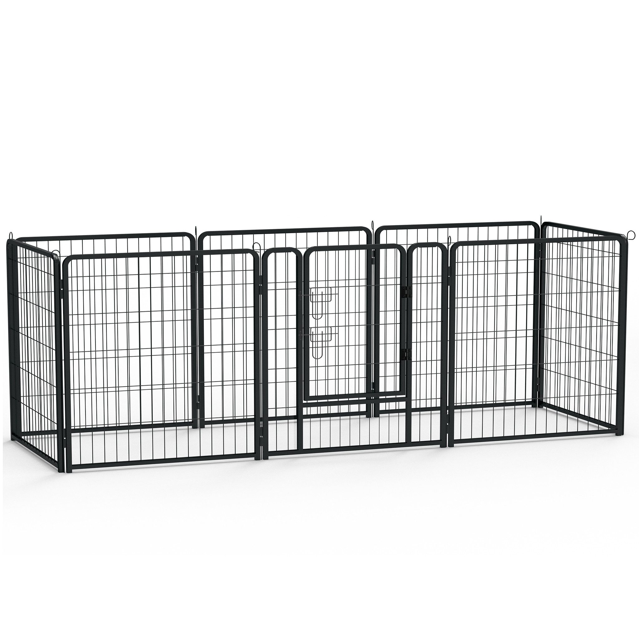 FIVMEN Freigehege Freilaufgehege faltbares Welpenauslauf mit Automatische Verriegelung, mit Tür für Hunde, Kaninchen und Kleintiere