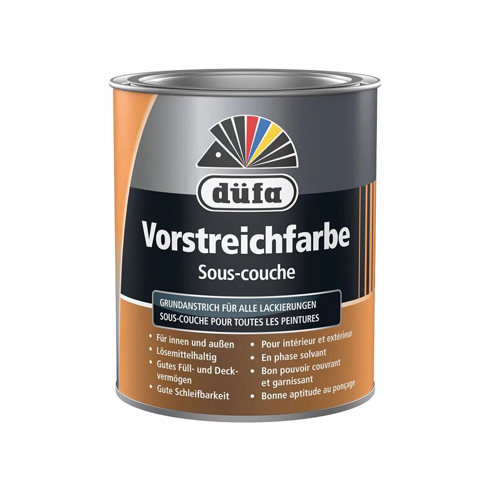 düfa Grundierfarbe Vorstreichfarbe weiß 750 ml Lack Grundanstrich Basislack, Vielseitig einsetzbar und einfach zu verarbeiten