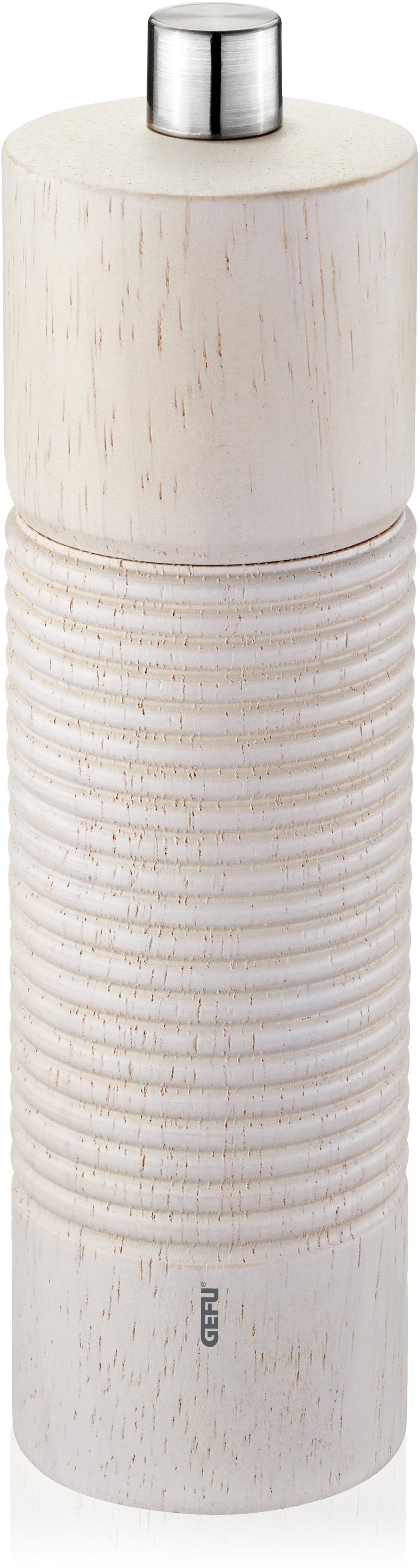 Top-Auswahl GEFU Salz-/Pfeffermühle TEDORO manuell, Keramikmahlwerk einstellbares stufenlos silberfarben/weiß