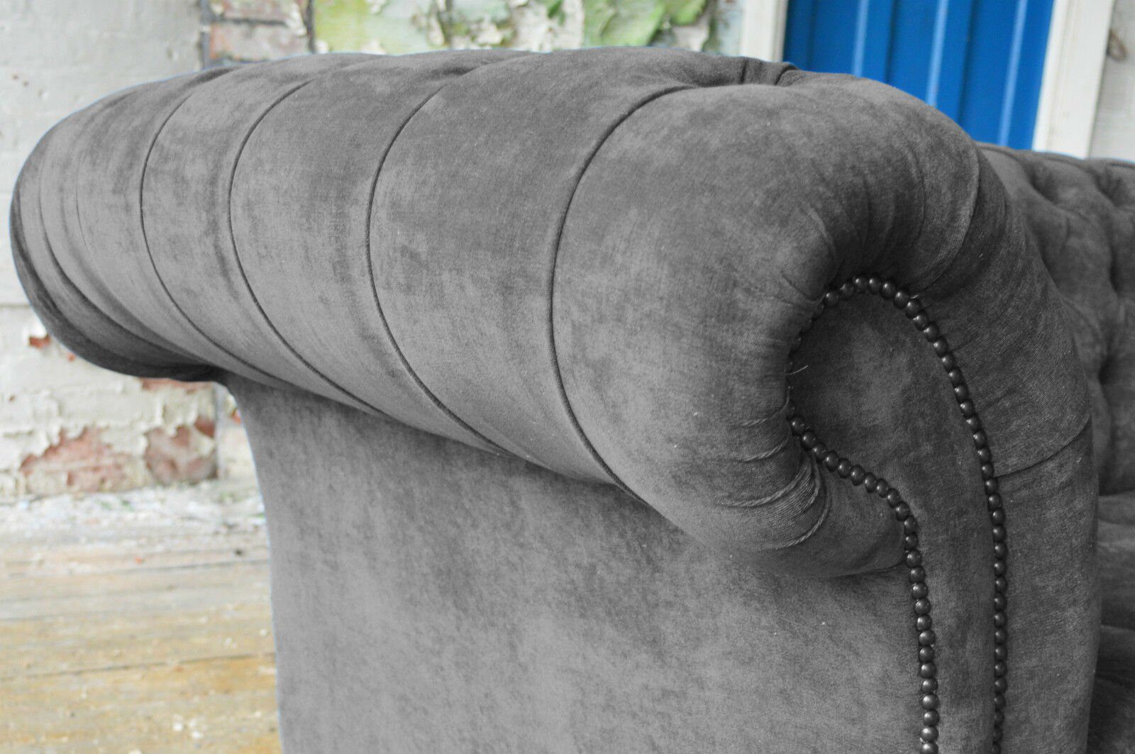 Design JVmoebel Sitzer Chesterfield-Sofa, Couch 225 Chesterfield 3 Sofa Sofa cm