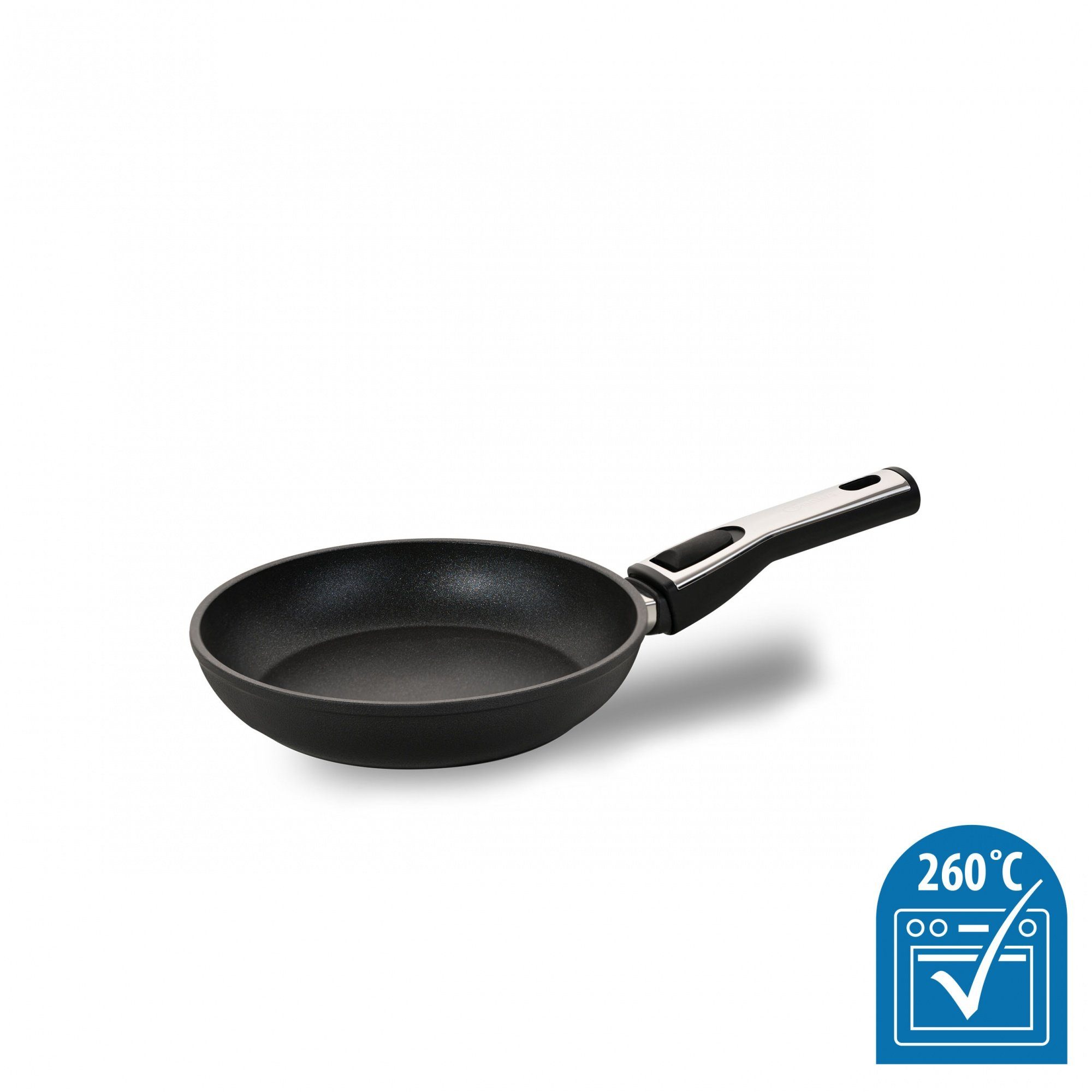 Genius Bratpfanne Cerafit Plasma Pfanne 20 cm, Aluminium, Edelstahl, Bakelit, Antihaft-Beschichtung mit abnehmbarem Griff