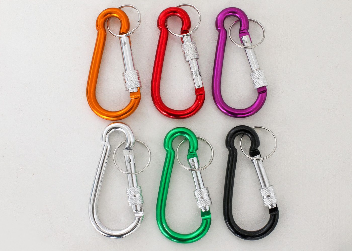 Yudu Karabiner 12 stück Alu Schraubkarabiner Karabinerhaken Karabiner Schnapphaken
