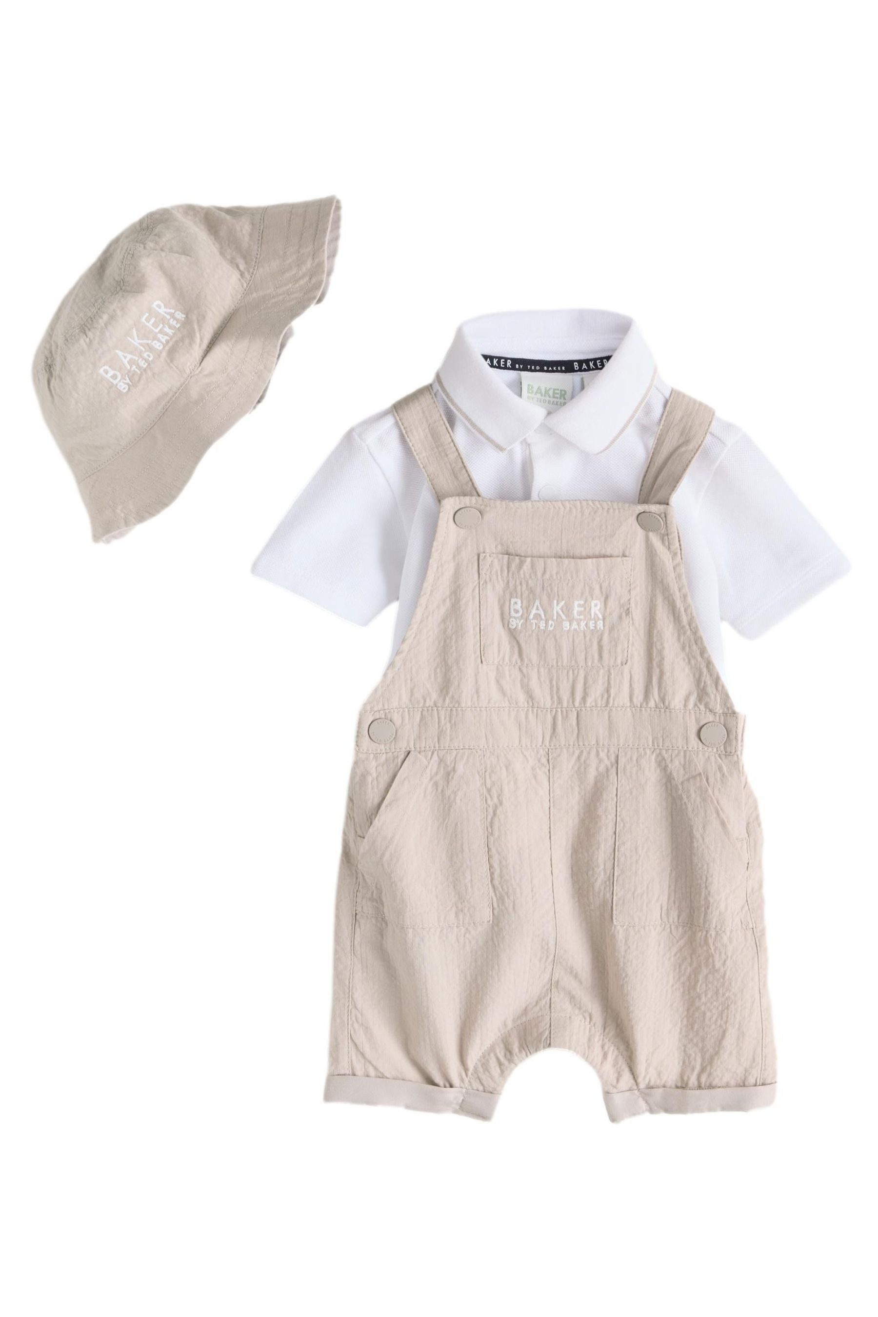 Shirt & Hose Baker by Ted Baker Set mit Latzhose, Hemd + Mütze