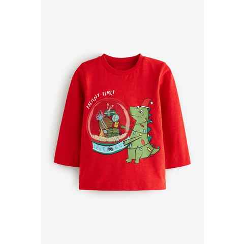 Next Langarmshirt Langärmeliges Weihnachtsshirt (1-tlg)