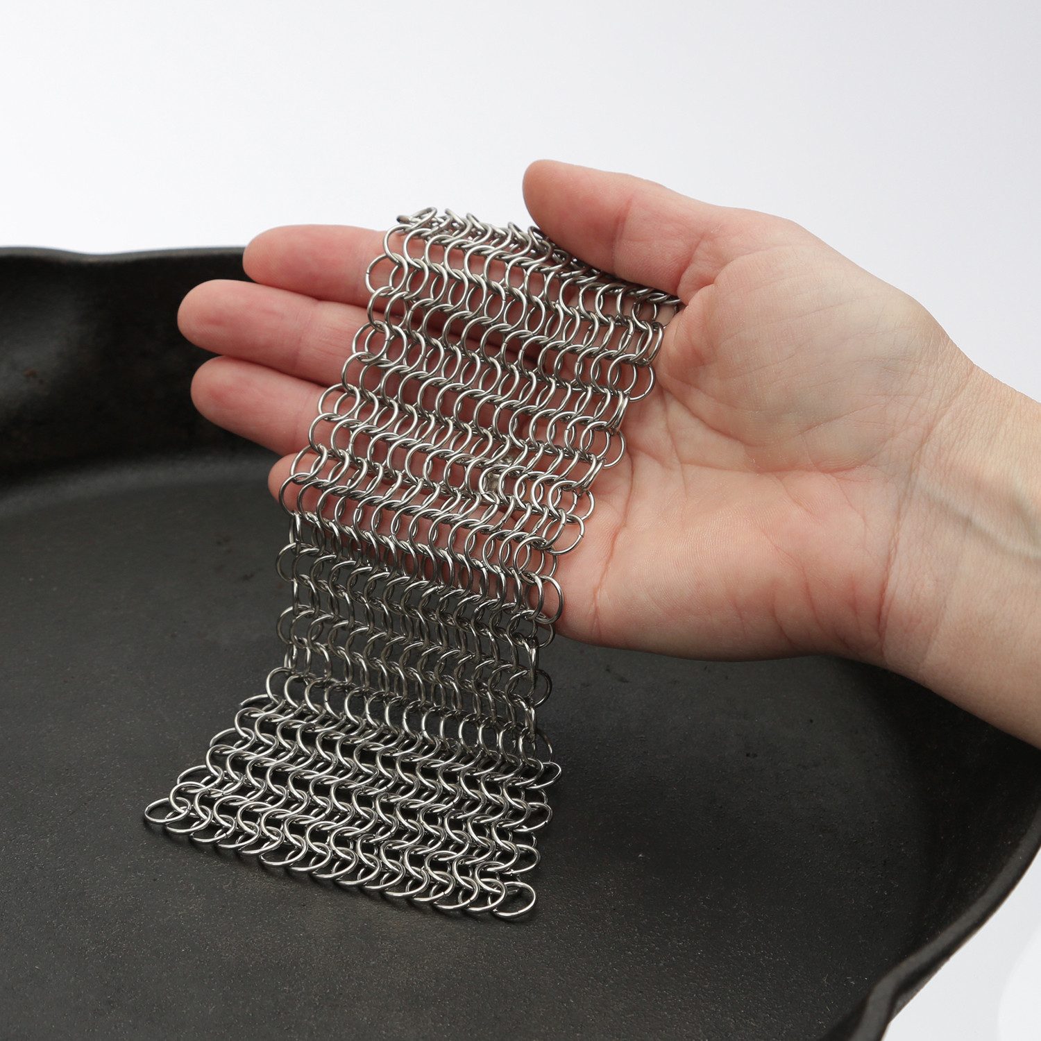 YOUCAMP Grillbürste Ringreiniger Gusseisen Feuertöpfe Netzreiniger Edelstahl 12,5x12,5cm – Bild 4 von 4