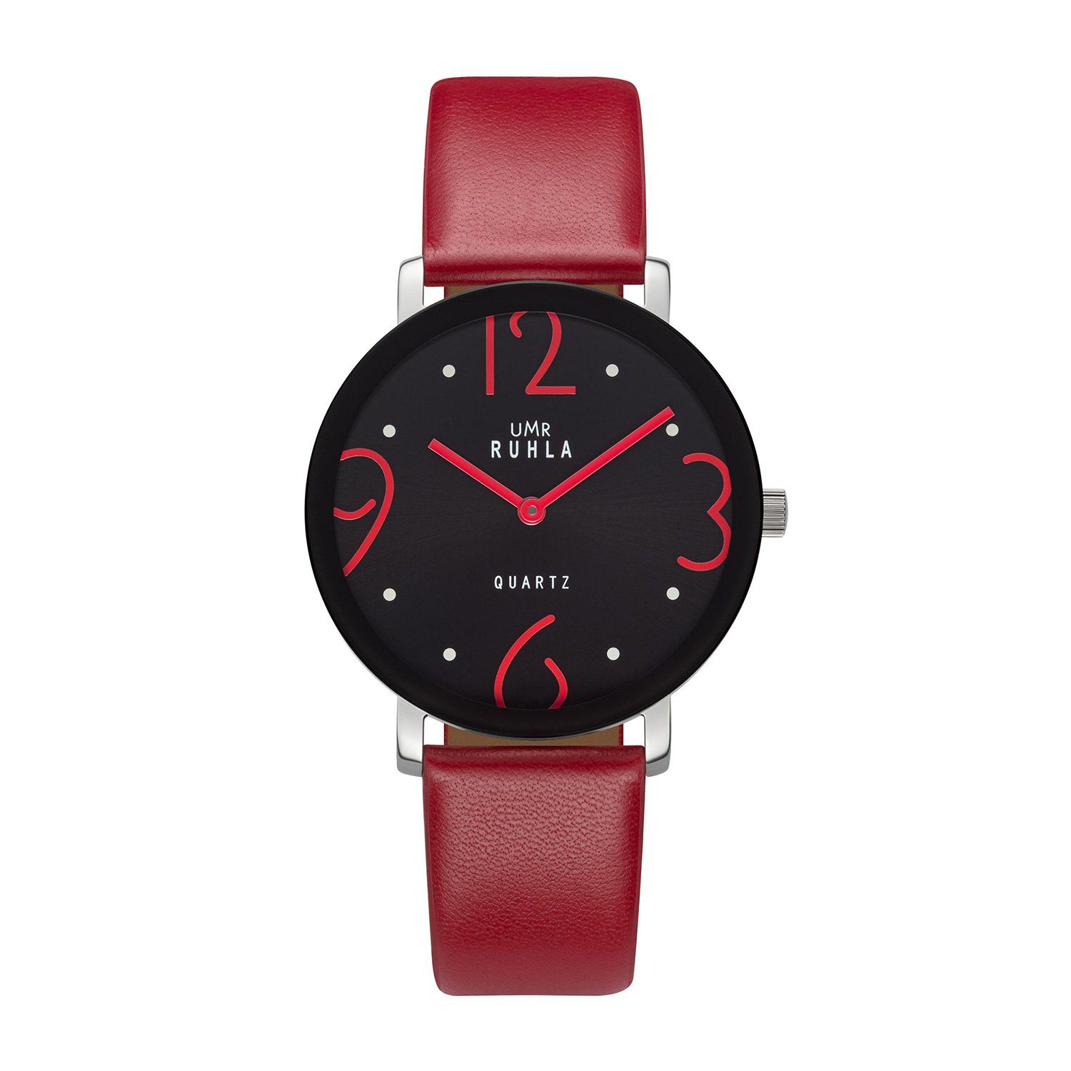 UMR Ruhla Quarzuhr Uhren Manufaktur Ruhla - Quarz-Armbanduhr - Lederband ro günstig online kaufen