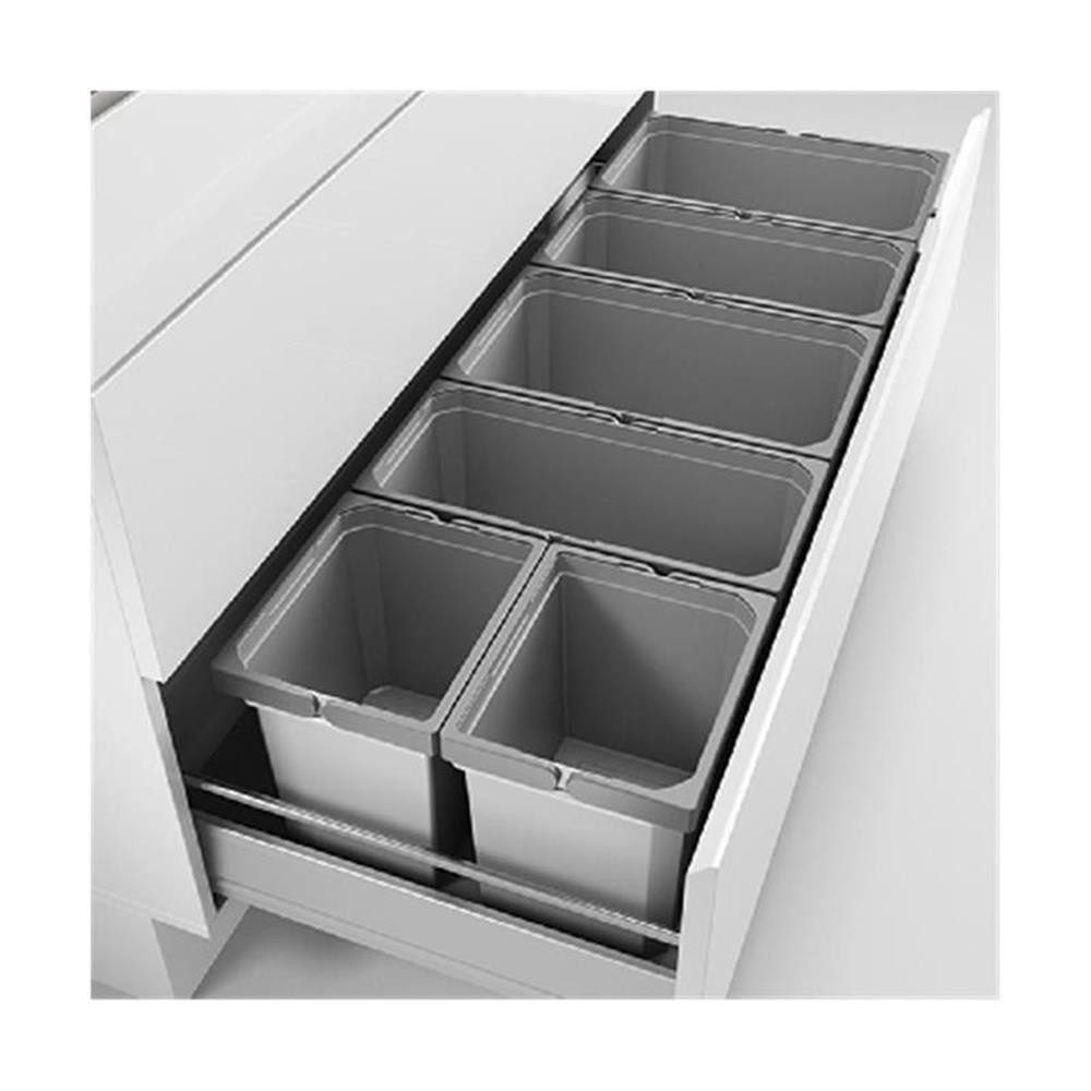 Naber Mülleimer Cox® Box 235 S/1200-6, hellgrau