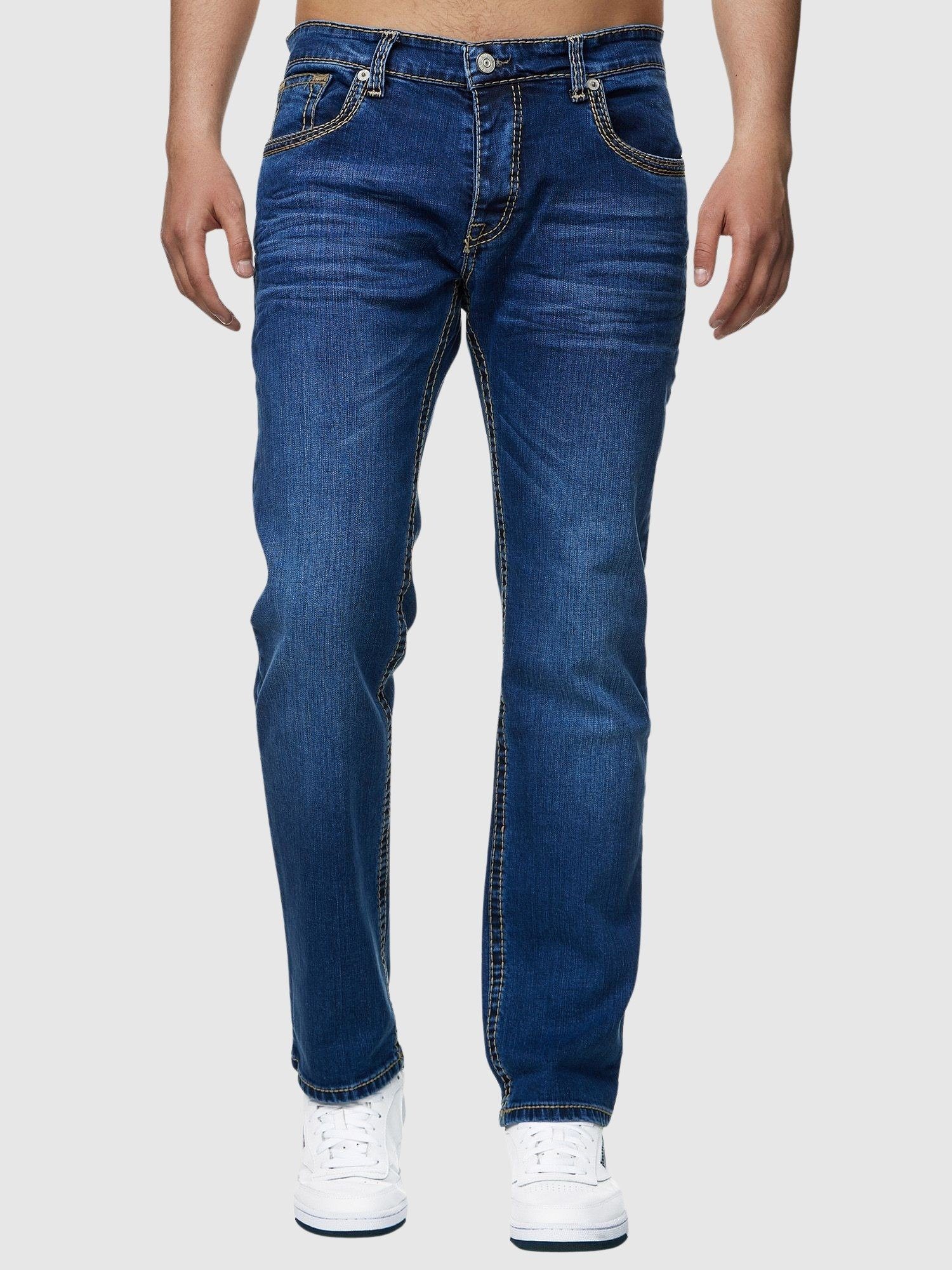 John Kayna Slim-fit-Jeans Designerjeans Herrenho Herrenjeans Jeanshose Regular Denim (Jeanshose Bootcut, Jeans Freizeit,Casual Herren Fit Designer 1-tlg)