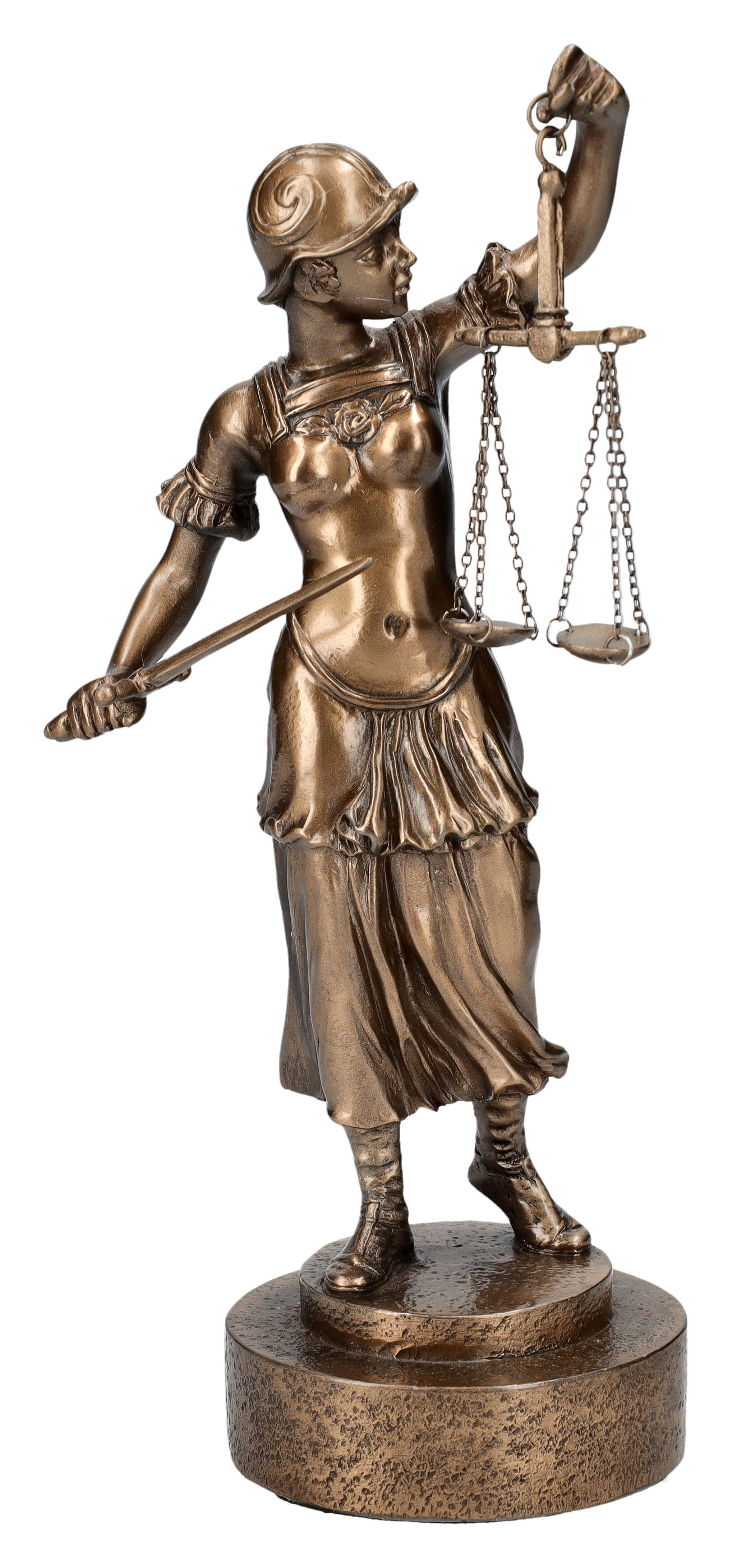 Figuren Shop GmbH Dekofigur Justitia Figur mit gezogenem Schwert Götterfigur Dekofigur Mythologie