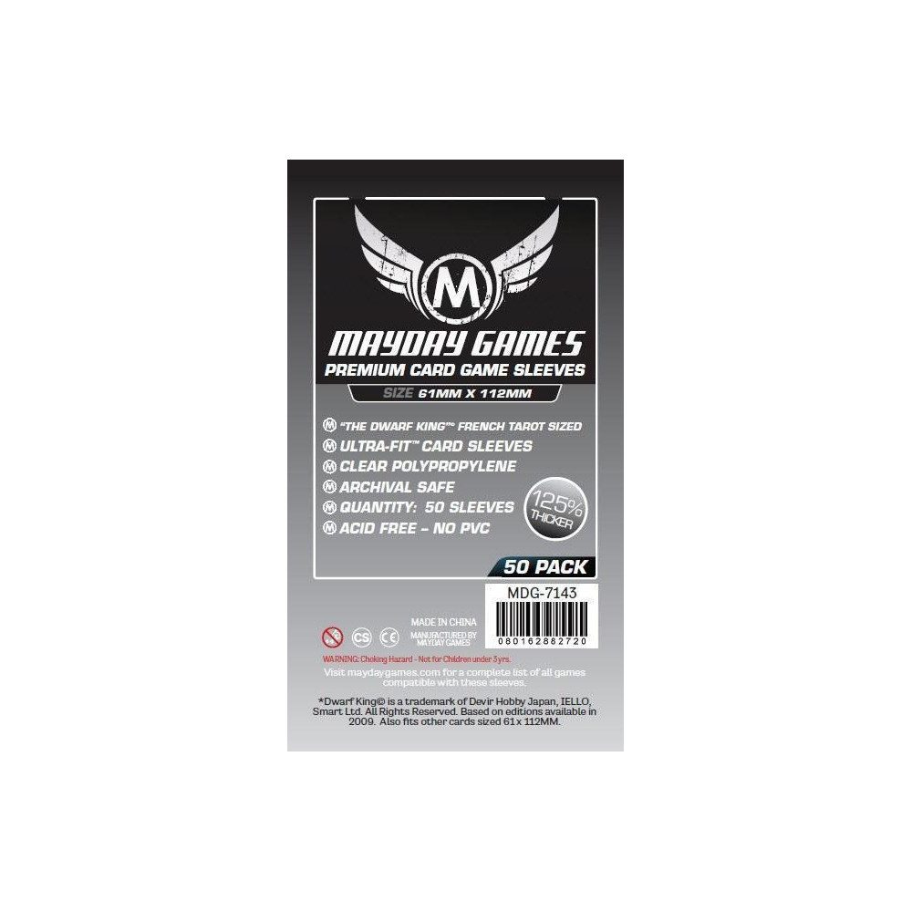 Mayday Games Spiel Premium Platinum Hüllen 61x112mm 50 Stück - 7143