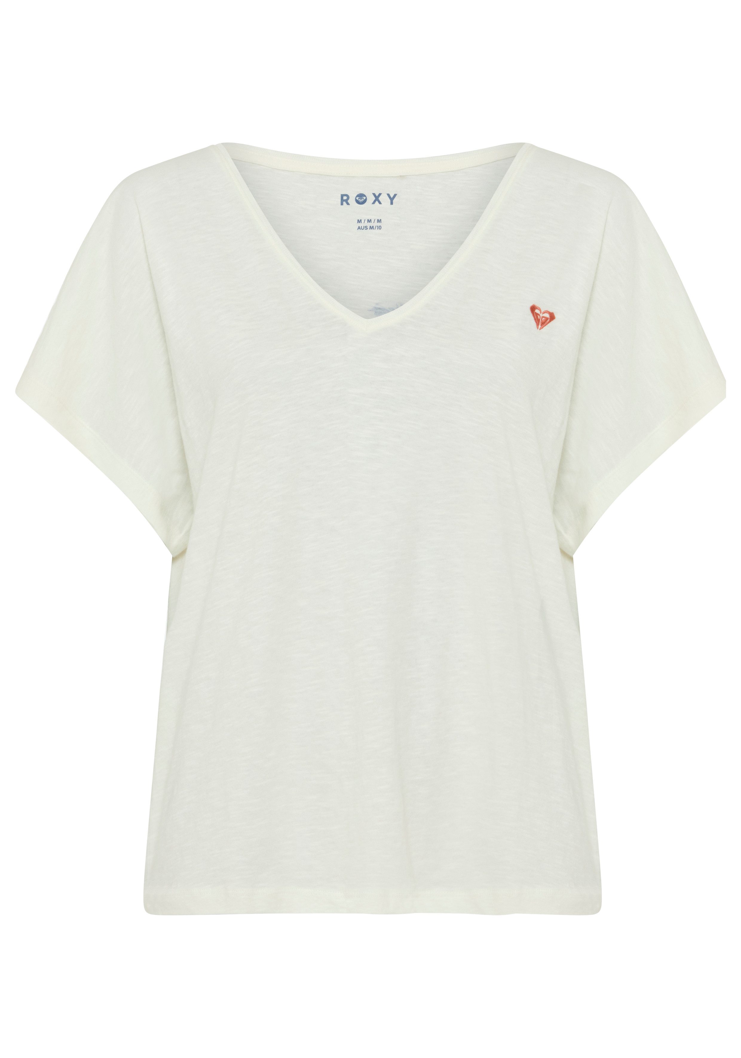 Roxy T-Shirt NIGHTFALL Kurzarm, aus Baumwolle, mit Rundhalsausschnitt