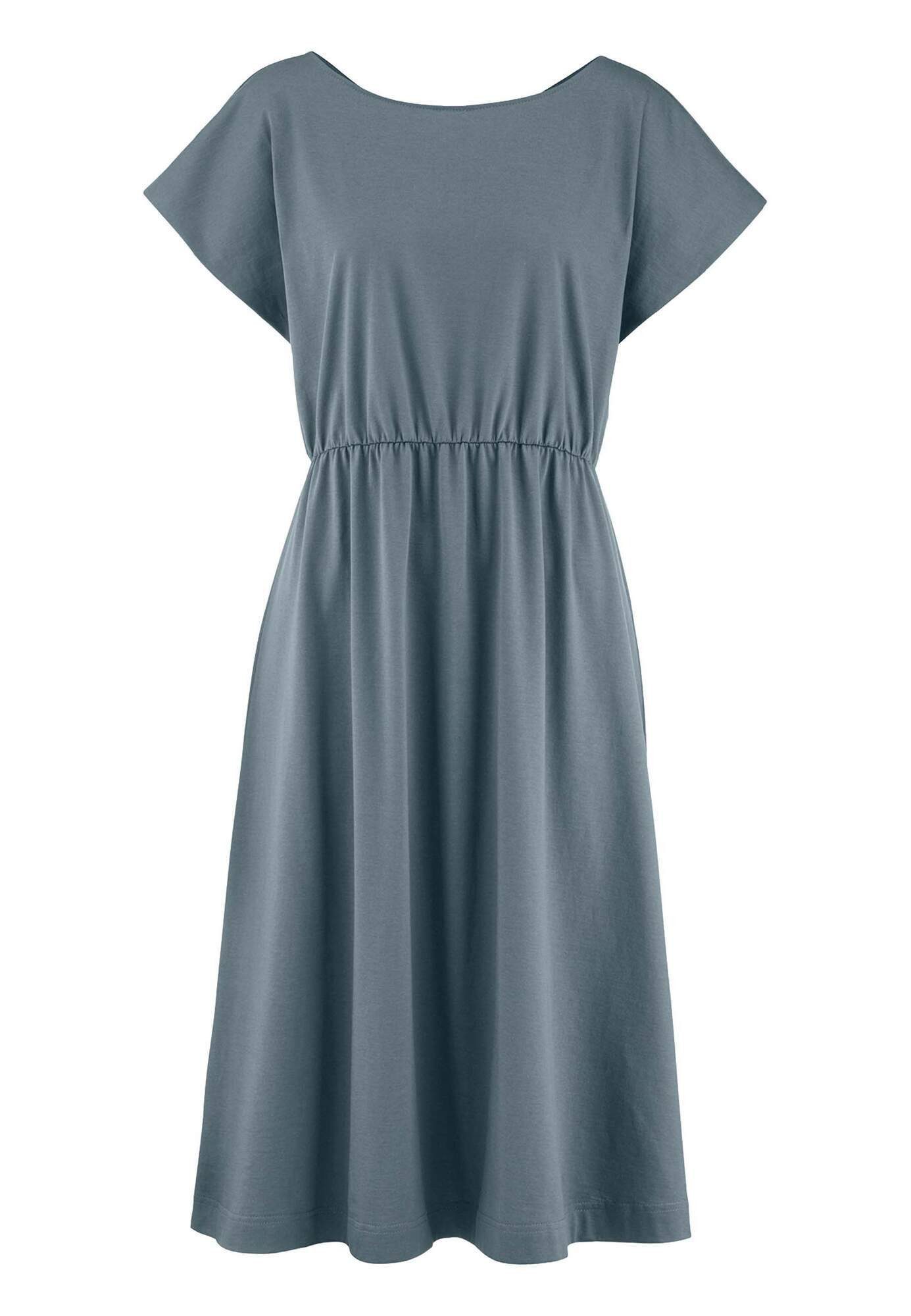 Hessnatur Jerseykleid Midi Relaxed aus reiner Bio-Baumwolle (1-tlg) günstig online kaufen