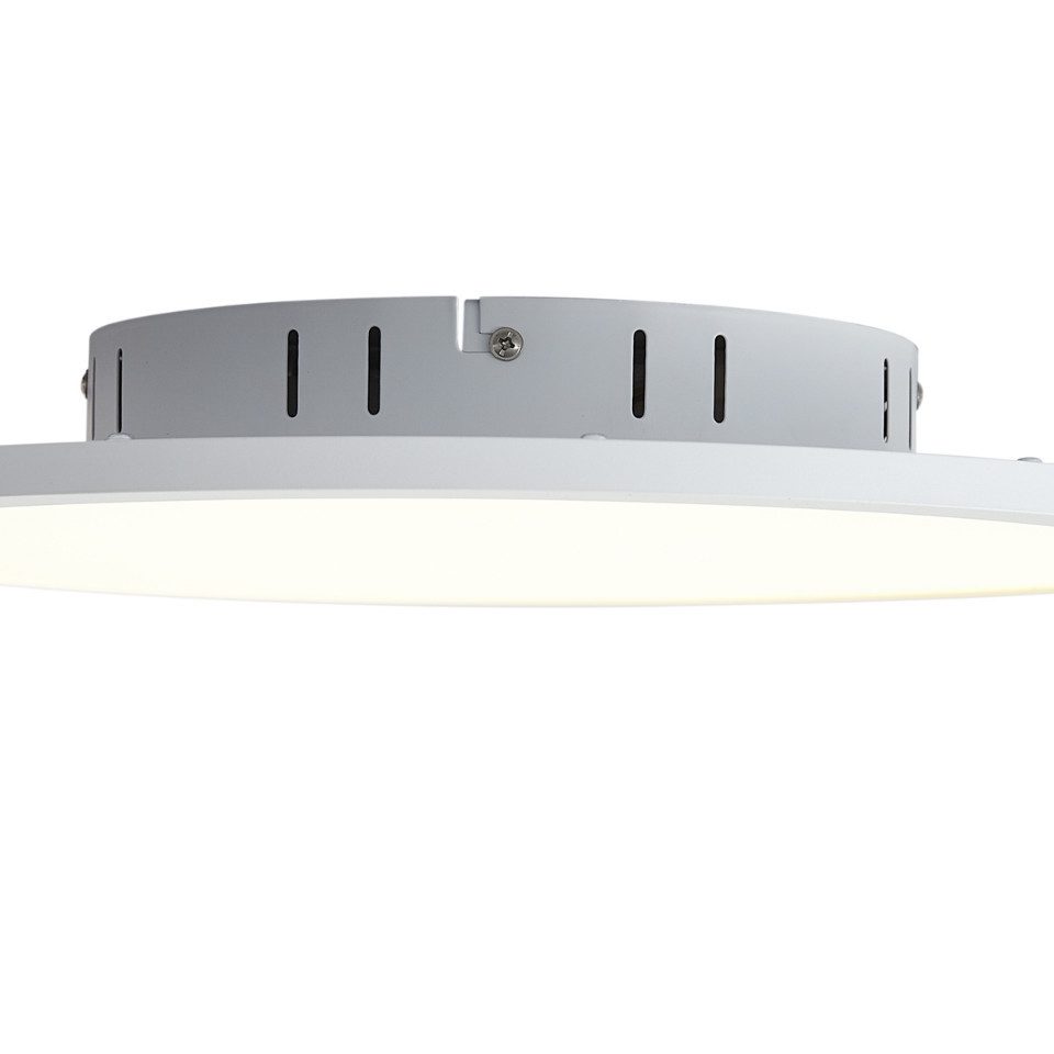 Qazqa LED Panel Knob, Dimmbar, LED fest integriert, Extra-Warmweiß, QAZQA LED Panel Leuchte, integrated, Weiß, Kunststoff, Modern