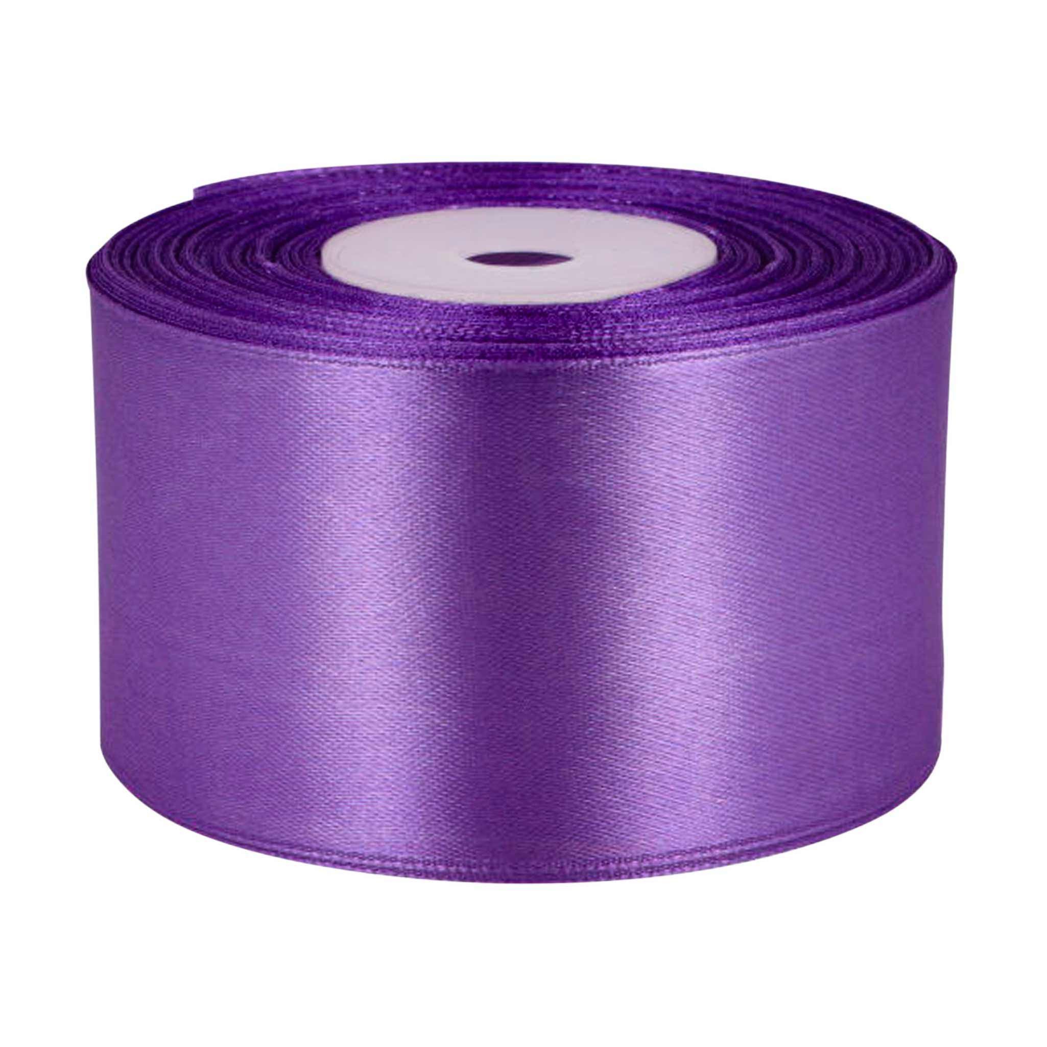maDDma Satinband 27m Satinband 50mm Geschenkband Dekoband Verpackungsband, lila