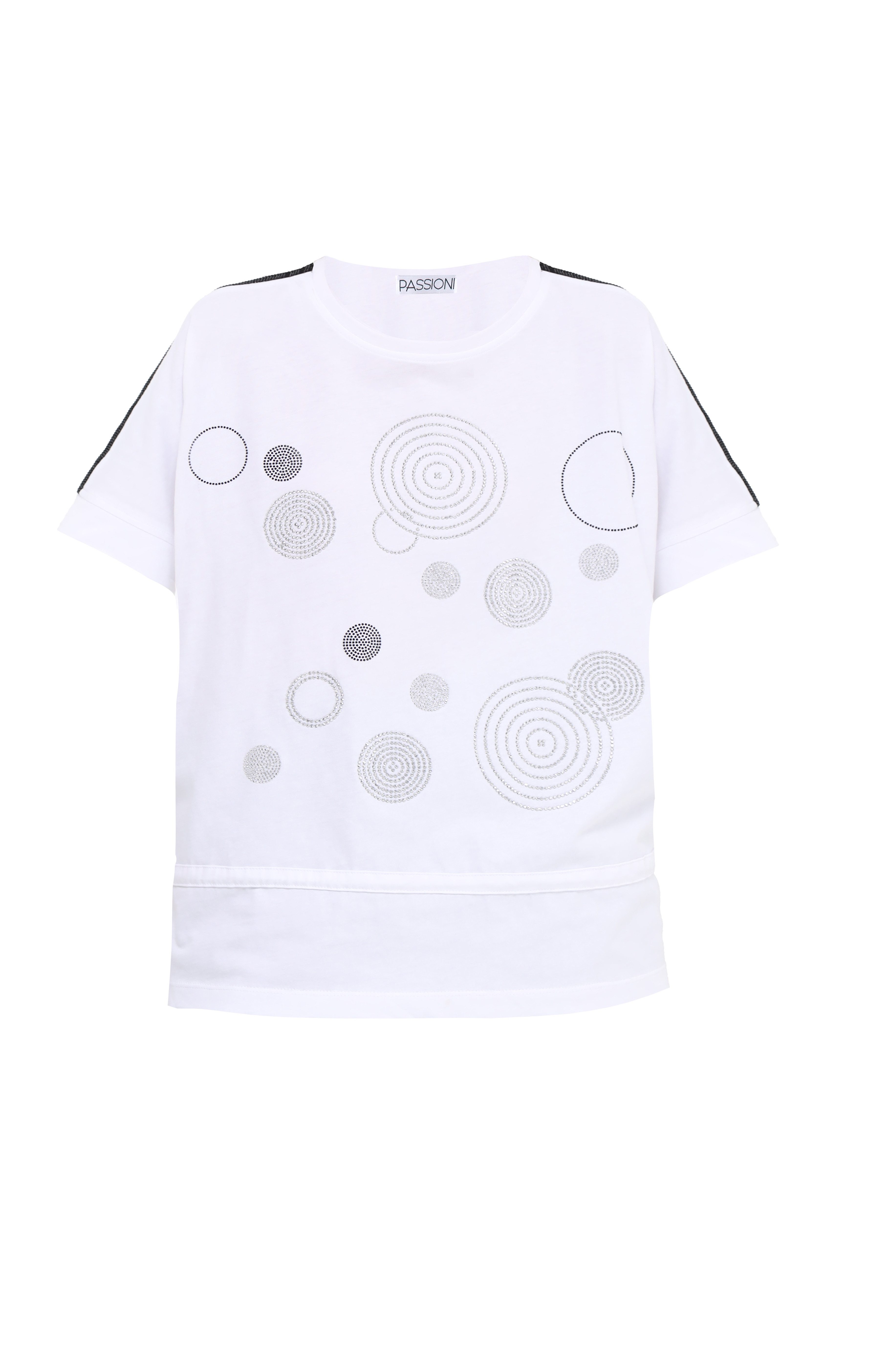 T-Shirt mit Strasssteinen