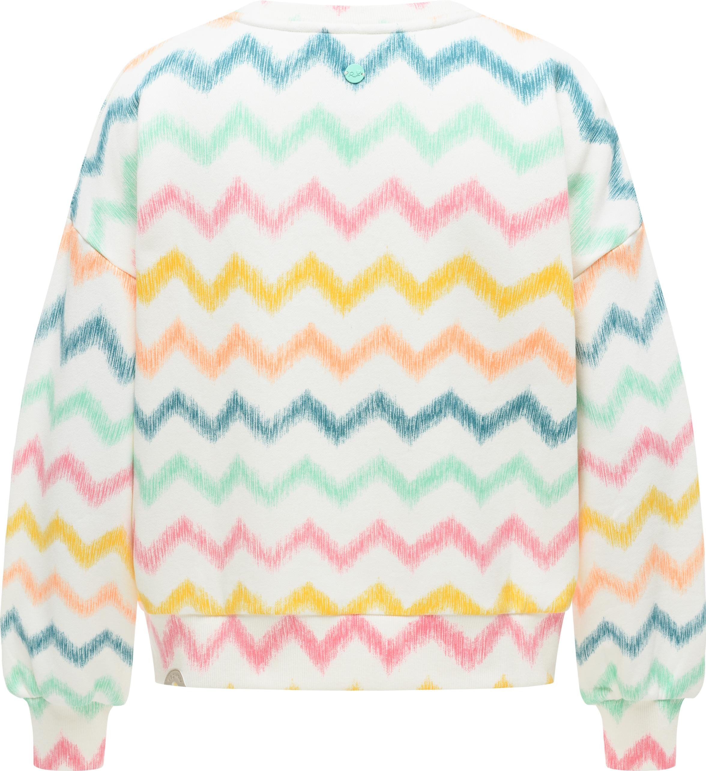 Ragwear Sweater Wuss Print lässiges oversized Damen Sweatshirt mit Allover-Print