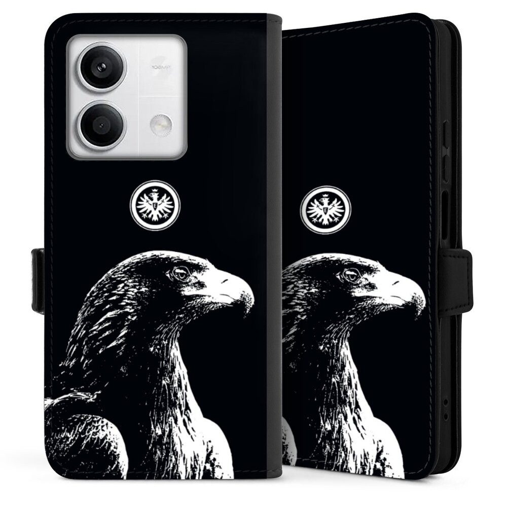 DeinDesign Handyhülle Eintracht Frankfurt Offizielles Lizenzprodukt Attila SGE Attila, Xiaomi Redmi Note 13 5G Hülle Handy Flip Case Wallet Cover