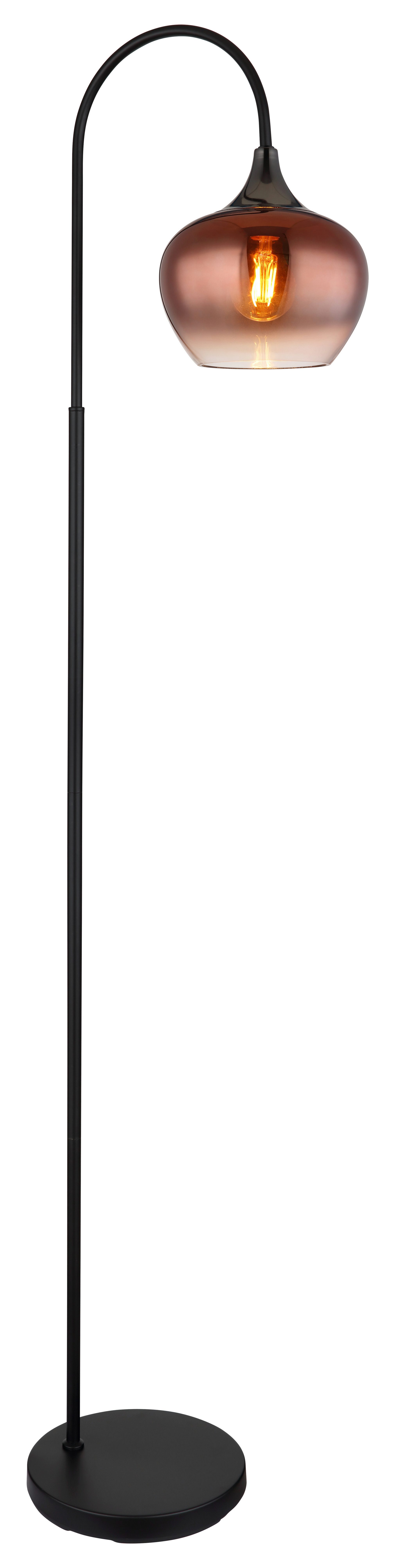 GLOBO LIGHTING Stehlampe MAXY, ohne Leuchtmittel, Stehleuchte/Glas kupferfarben/Glas verlaufen/Wohnzimmer/Schlafzimmer