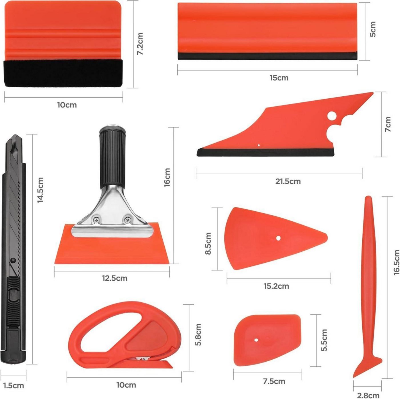 Thumbnail - LuxusKollektion Multitool Autofolien Tönungsfolie Set, Werkzeug Kit, Rakel Schaber Messer 10