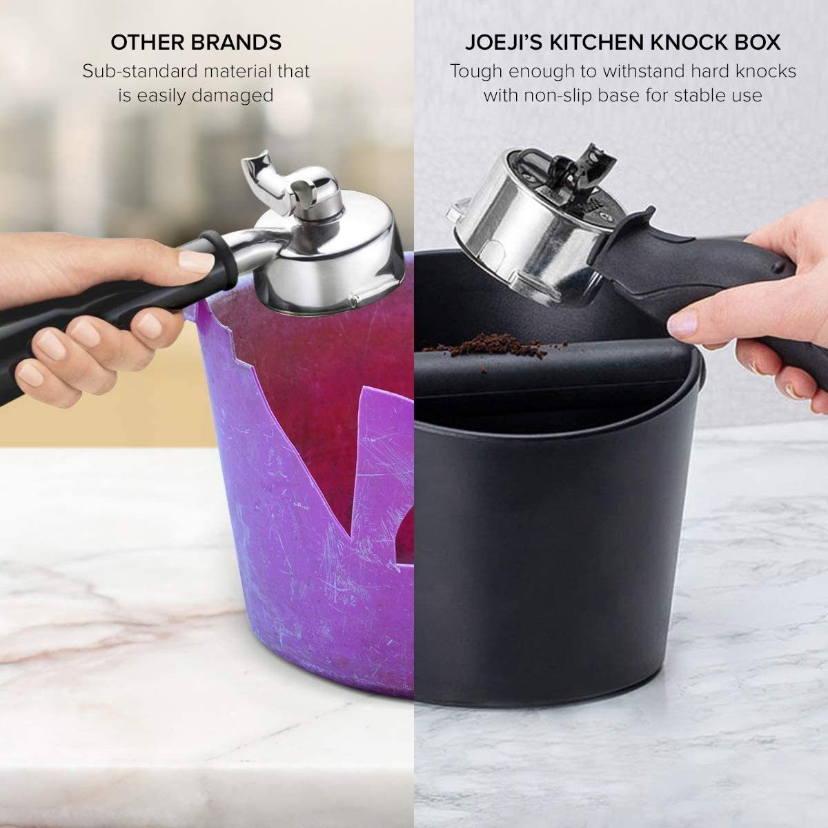 Kaffeeservice für Box Siebträger JOEJI’S Espresso Zubehör KITCHEN Abklopfbehälter Knock Maschinen