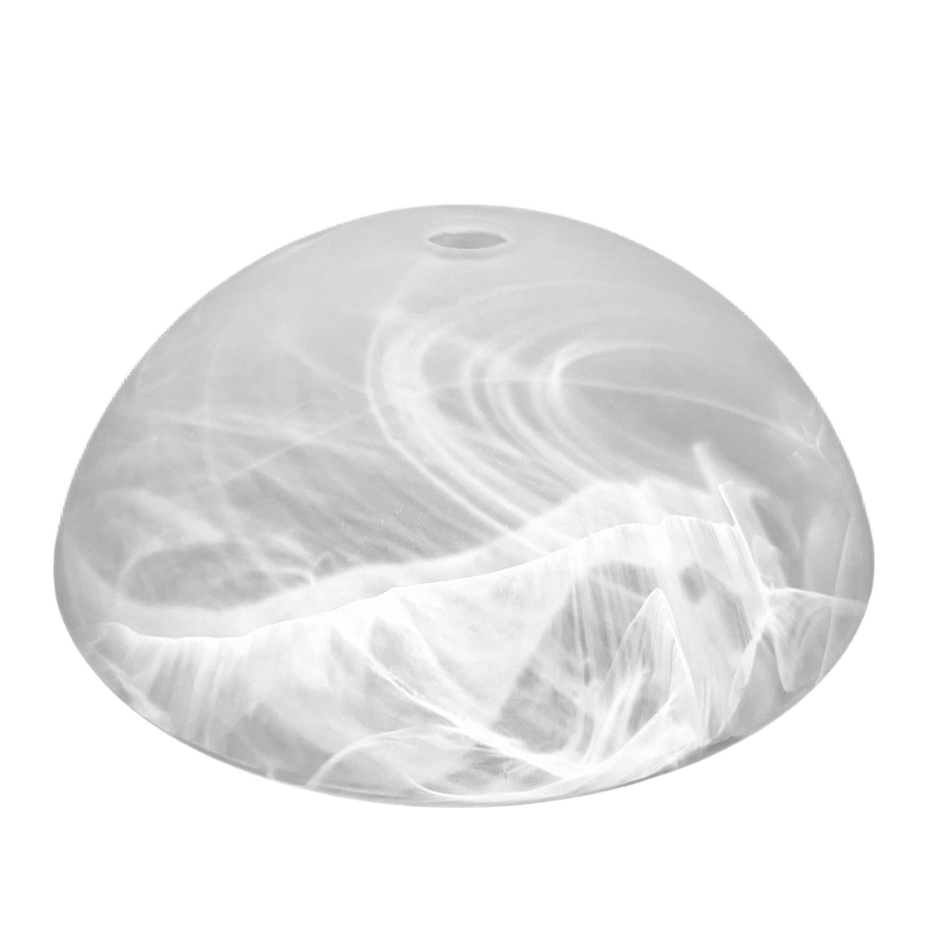 Home4Living Lampenschirm Alabasterglas weiß Ø224 mm H78 mm G9 Ersatzglas Leuchtenglas, dekorativ