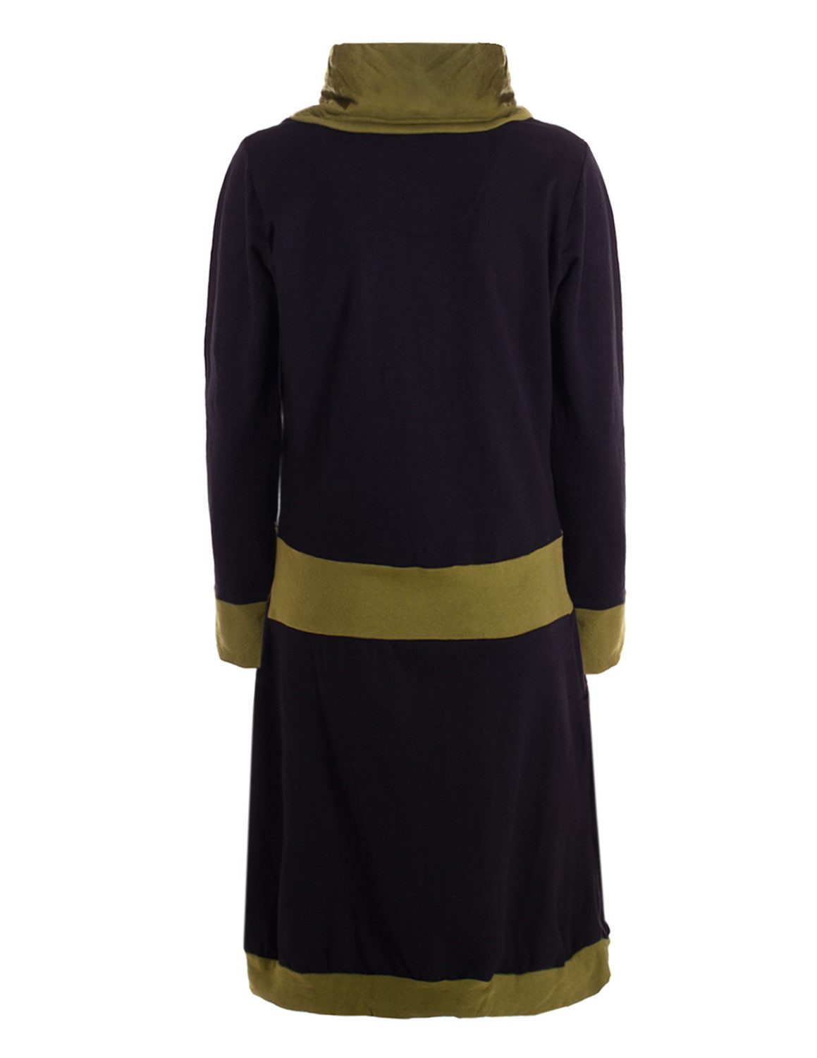 Vishes Jerseykleid Damen Langarm A-Linie mit Kragen, zweifarbig, bequemes F günstig online kaufen