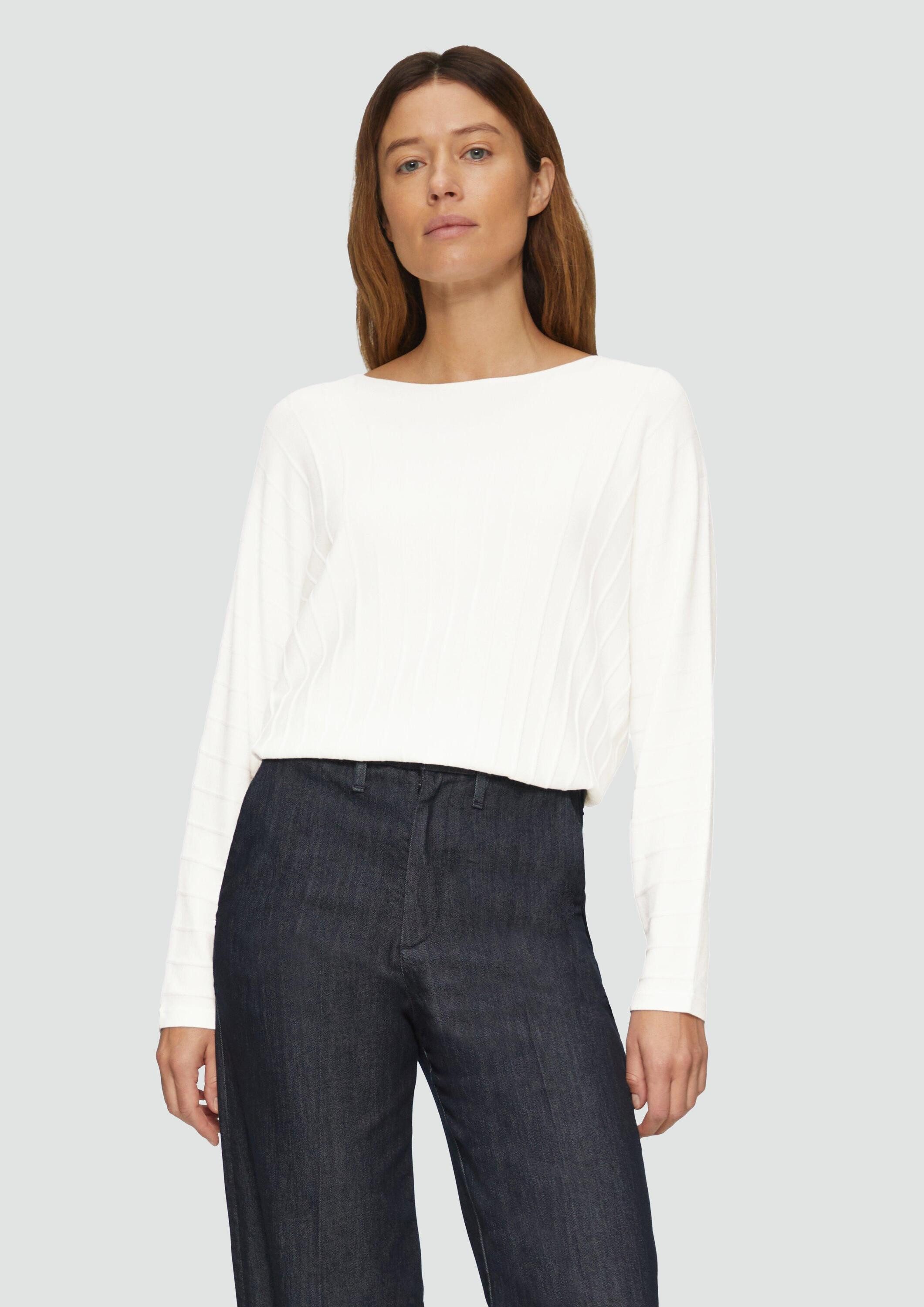 s.Oliver Longpullover Strickpullover Strickpullover mit Fledermausarm und S günstig online kaufen