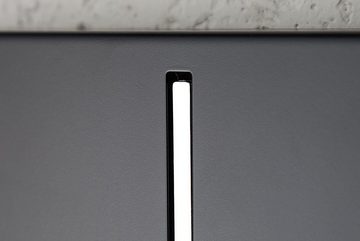 Licht-Erlebnisse Wandgarderobe BIRAN (1 St), Design Wandgarderobe Flur 5 Haken Pfeile Push Funktion 45 x 20 cm Schwarz Weiß Kleiderhaken