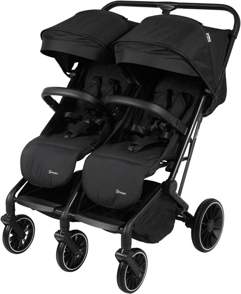 BabyGo Zwillingsbuggy Zwillingskinderwagen GOTwice, mit drei schwenkbaren Vorderrädern
