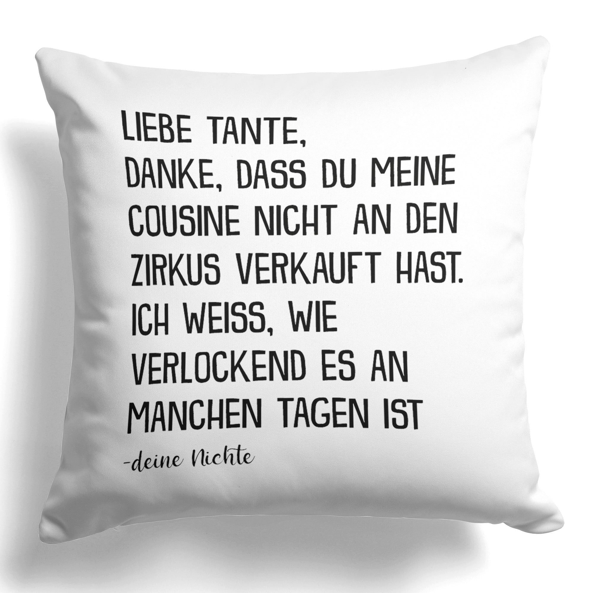 Dekokissen Beste Tante Geschenk v. Nichte Geburtstag Weihnachten Deko Frauen