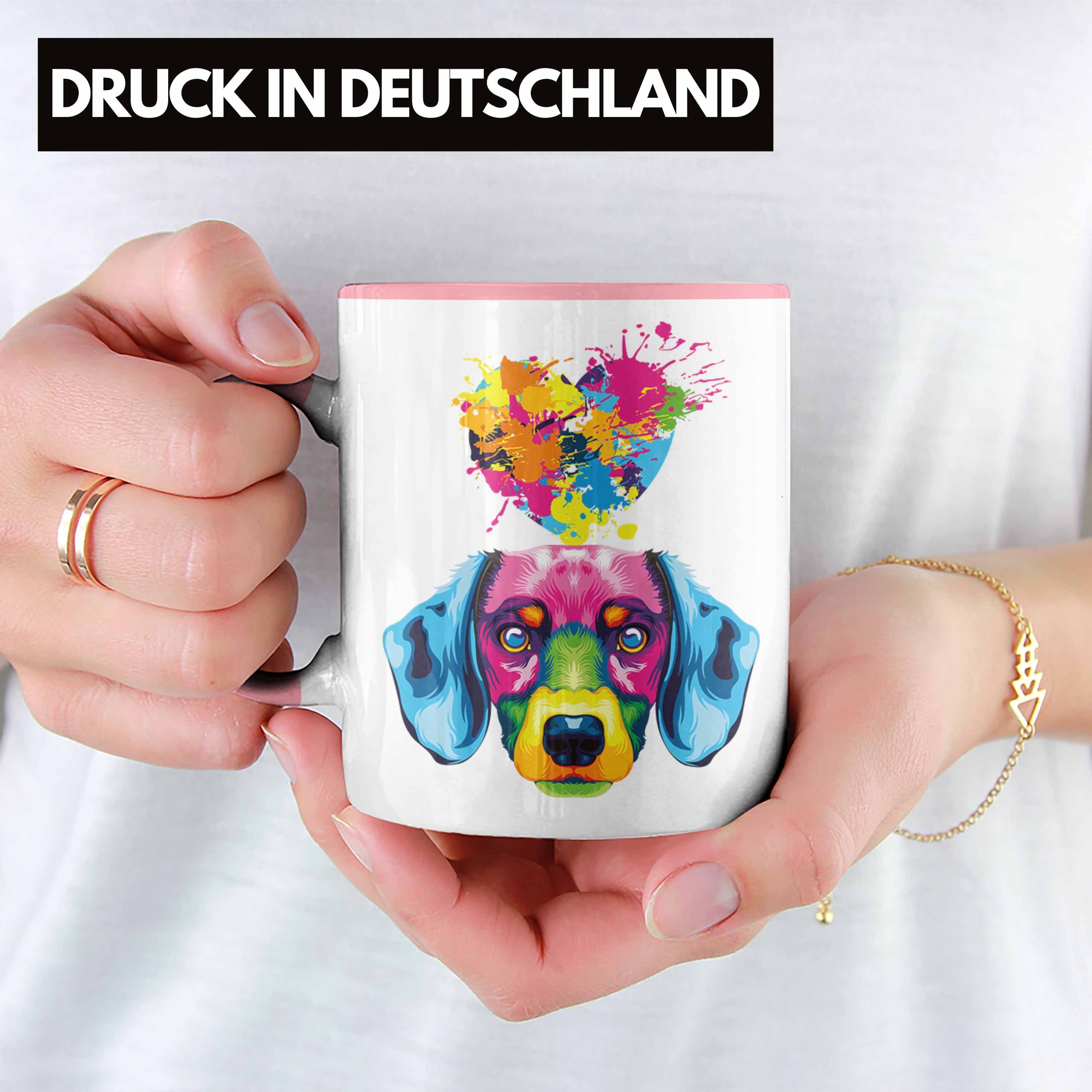 Tasse Lustiger Tasse Geschenkidee Rosa Herz Farbe Spruch Besitzer Geschenk Trendation Dackel