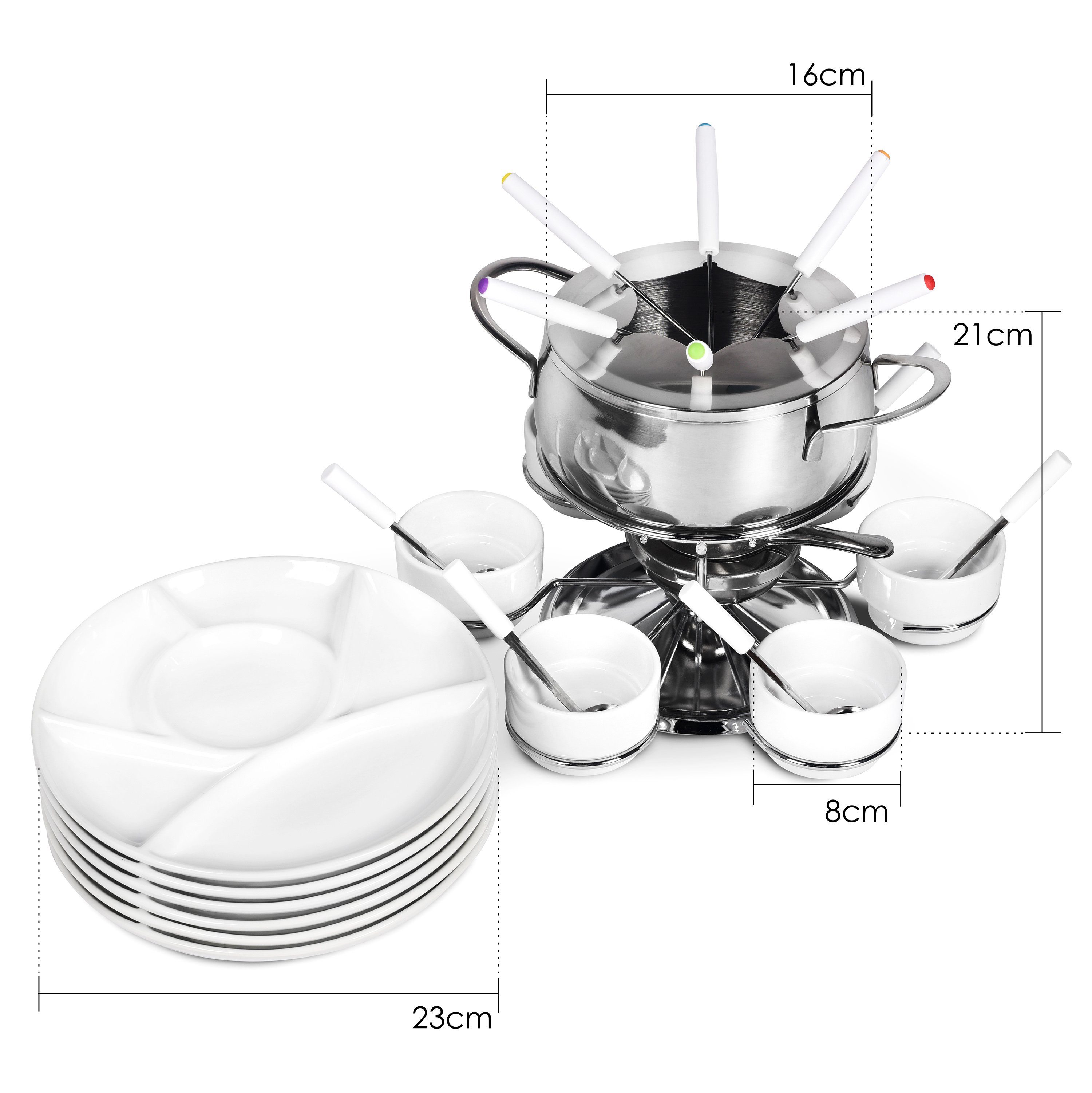 Fonduetopf Ribelli 28-teilig Fondue-Set