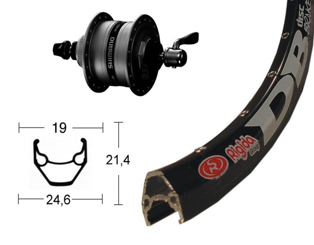 BikeParts Laufrad Laufrad, Vorderrad 28 Zoll DH-3D37 Centerlock schwarz Schnellspanner 36