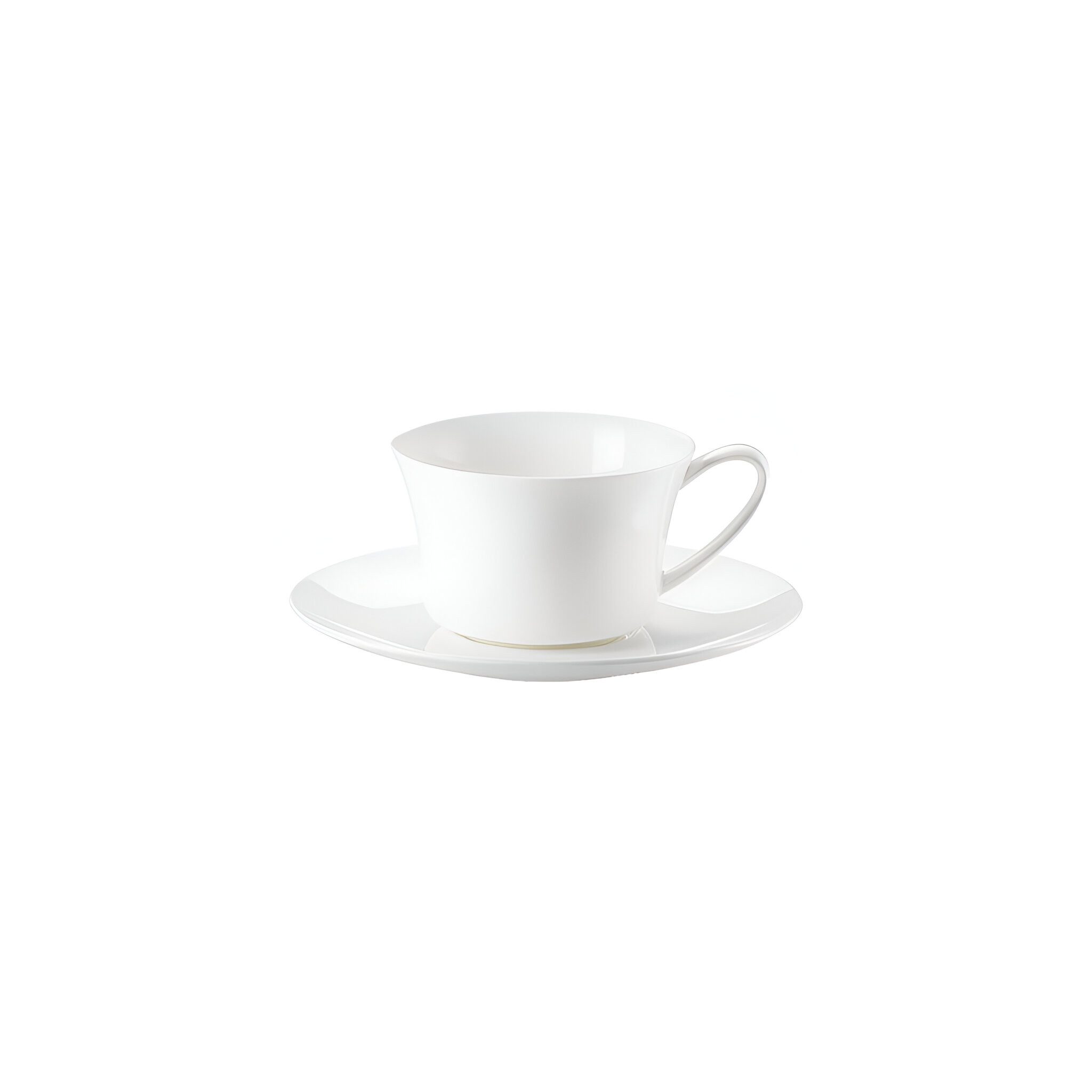 Rosenthal Tasse Teetasse 2-tlg. - JADE WEISS, BONE CHINA, Lebensmittelkontaktsicher + Mikrowellengeeignet + Spülmaschinenfest