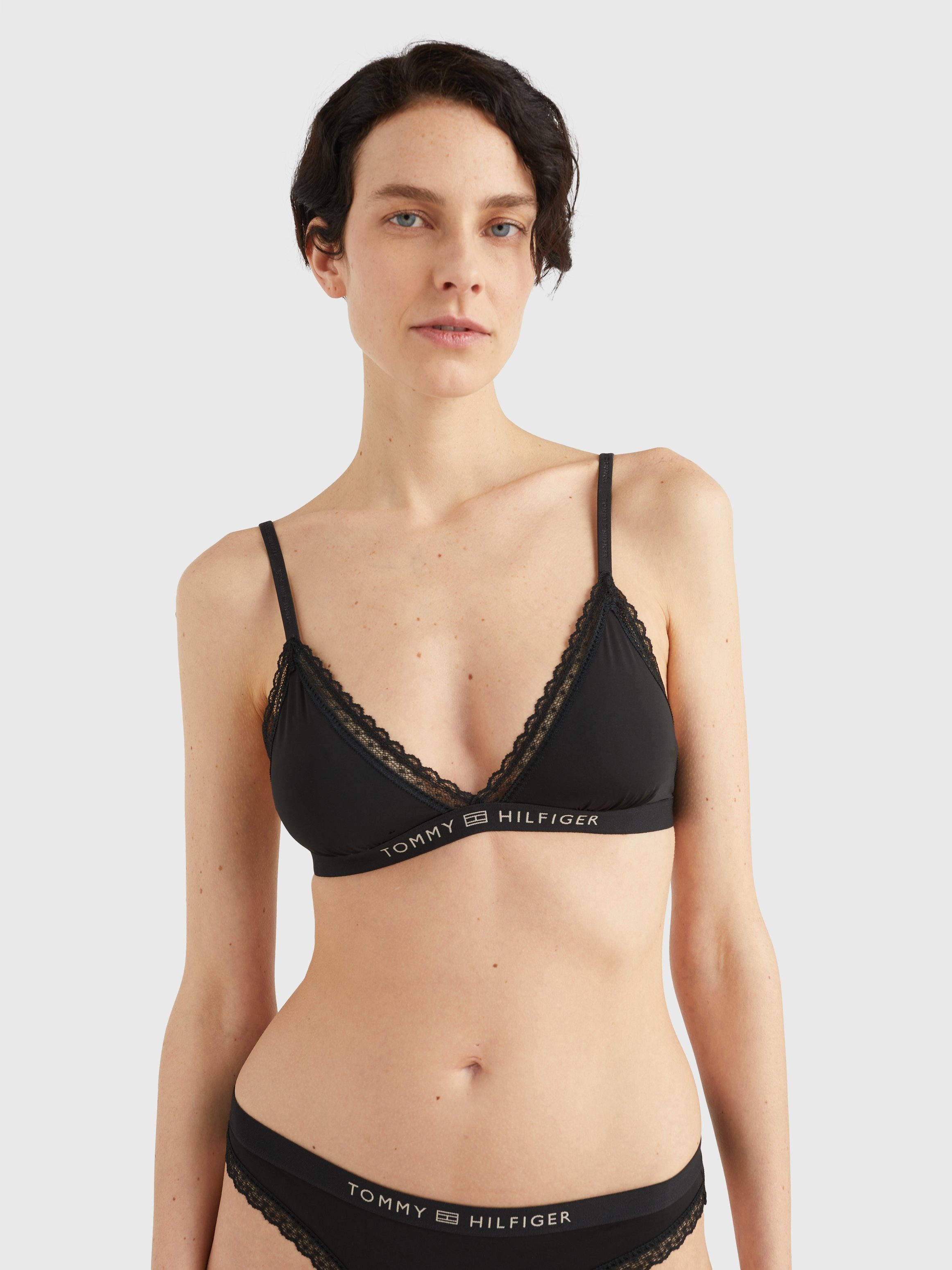 Tommy Hilfiger Underwear Triangel-BH UNLINED TRIANGLE mit Tommy Hilfiger Markenlabel Black