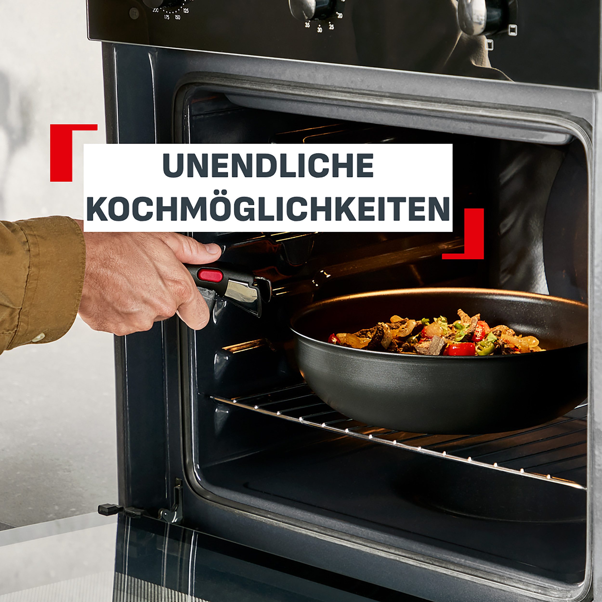 Tefal Wok Ingenio Excellence Fusion, Aluminium (1-tlg), abnehmbarer Ingenio-Griff, Thermo-Signal, stapelbar, Induktion – Bild 5 von 5