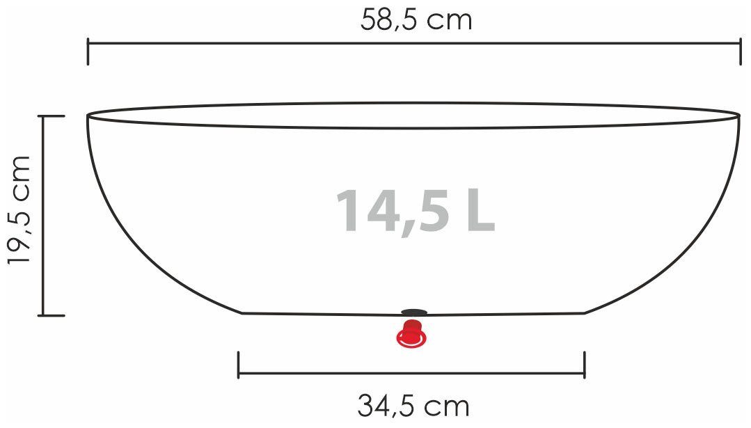 Scheurich BARCEO 60/298 Blumentopf JARDINIERE schwarz