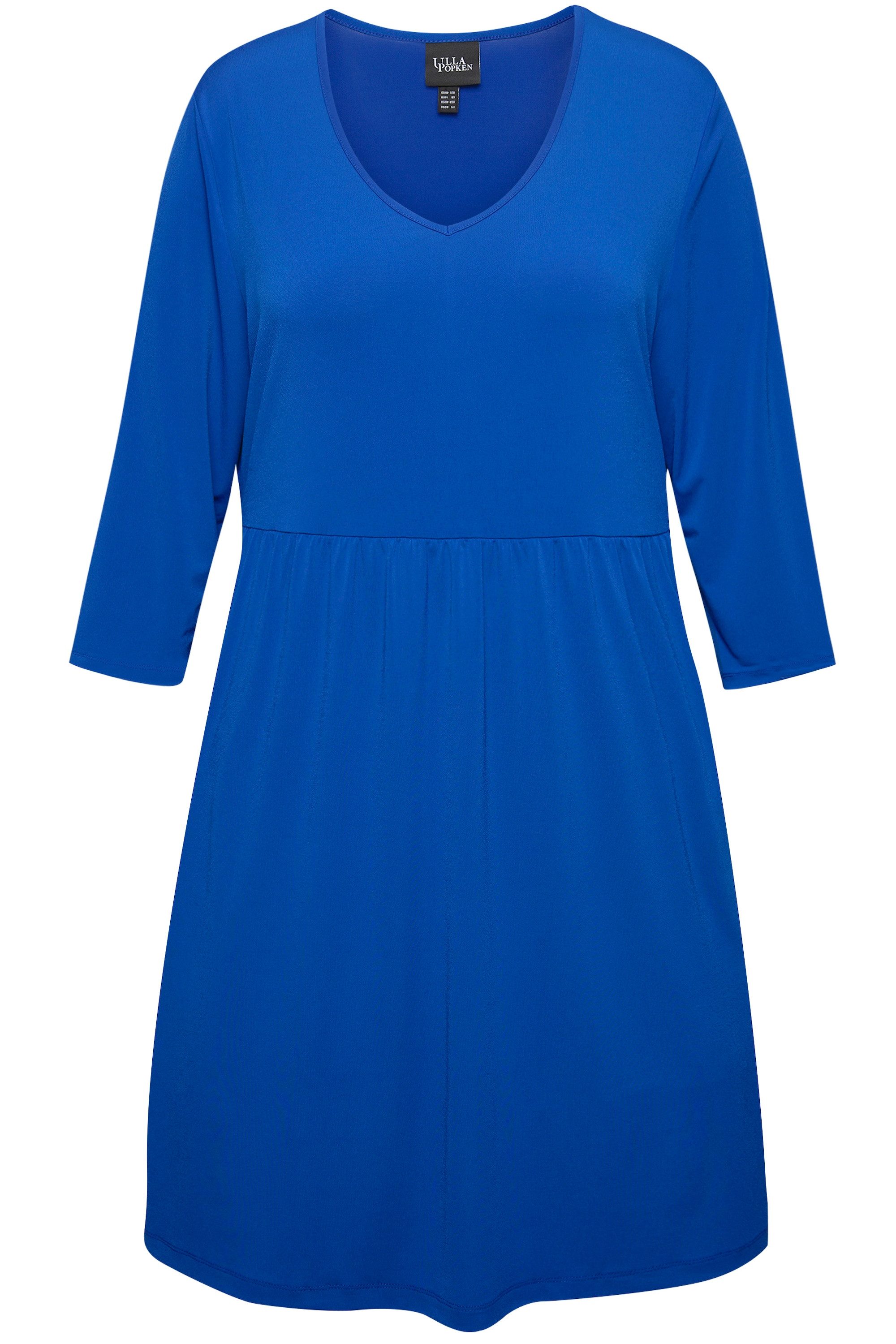 Ulla Popken Maxikleid Longshirt A-Linie Tunika-Ausschnitt günstig online kaufen