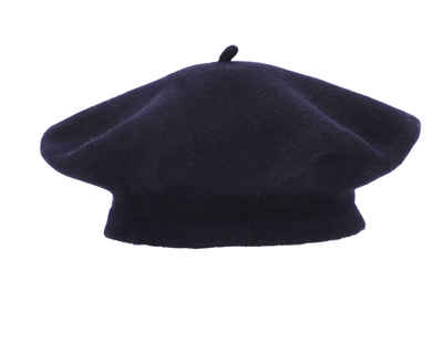 halsüberkopf Accessoires Baskenmütze Filzbaske modische Baskenmütze aus reinem Wollfilz