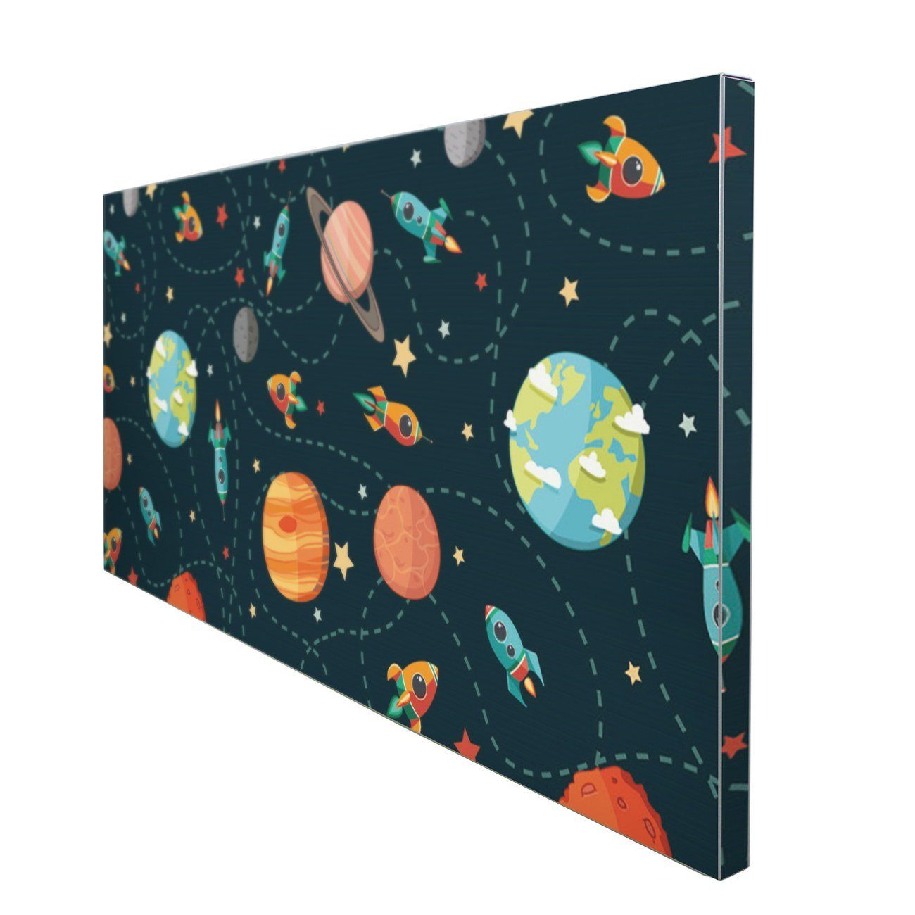 banjado Wandtafel Stahl Magnete, Cruiser, 4 Planet Stahlmagnettafel) (inkl. silberfarben