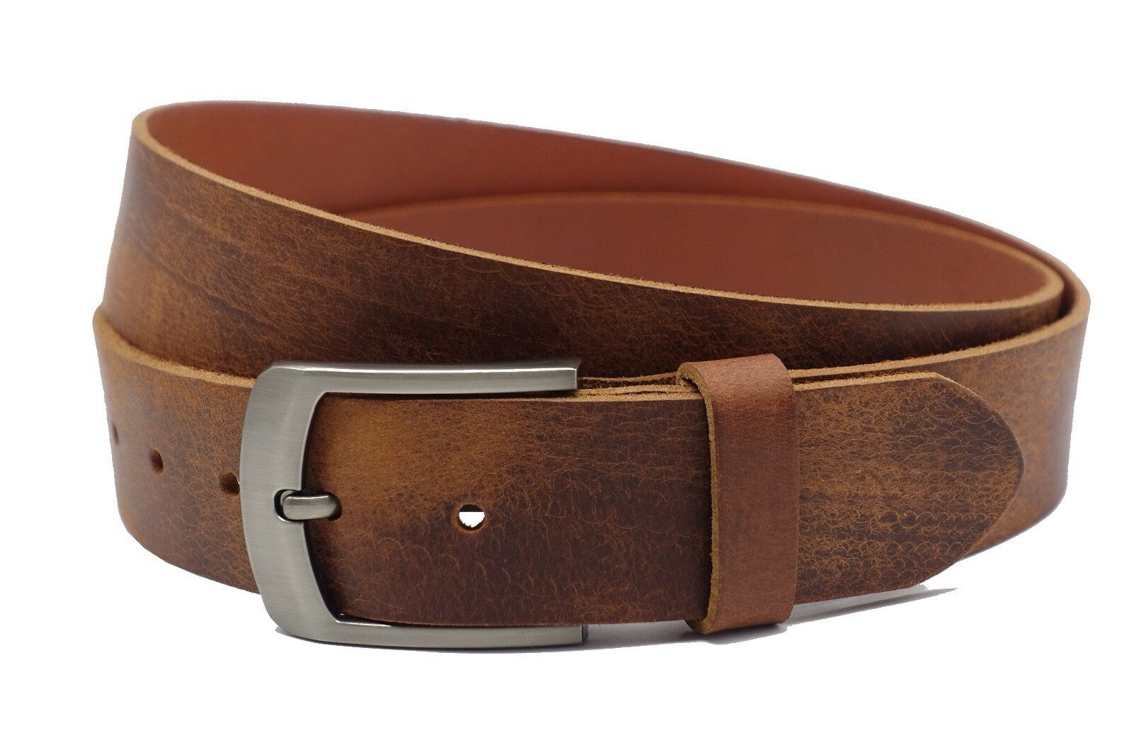 NK Belt GmbH Ledergürtel 38mm Handgemachter Büffel Ledergürtel, handbearbeitete Oberfläche, Used-look, Made in Germany, HG