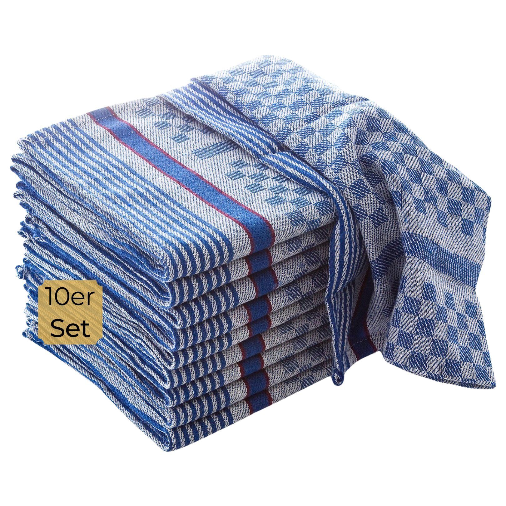 24 Stück Geschirrtücher Geschirrtuch Handtuch blau-weiß Putztücher Gastro NEU 